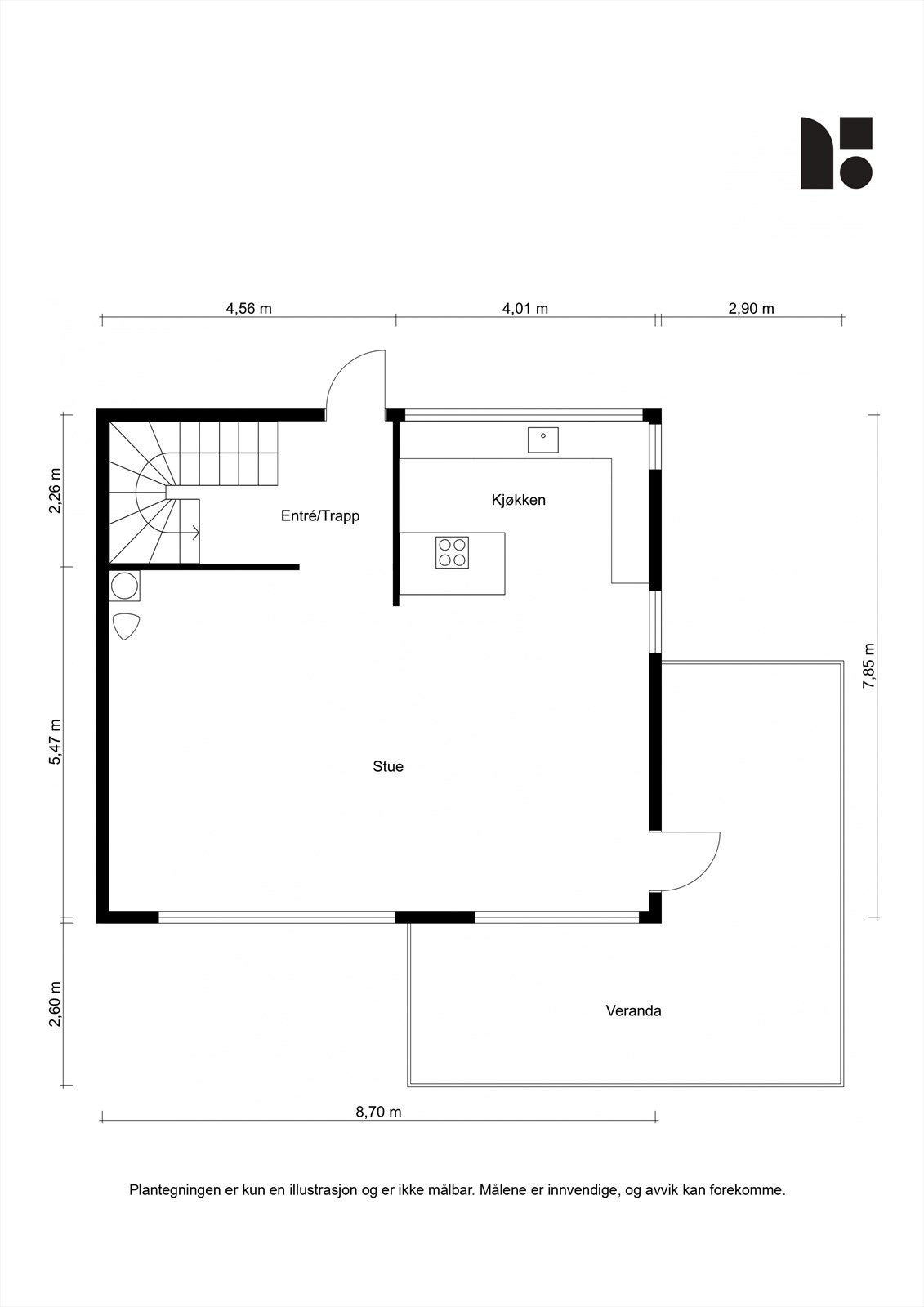 Plantegning 1.etasje Galleribilde