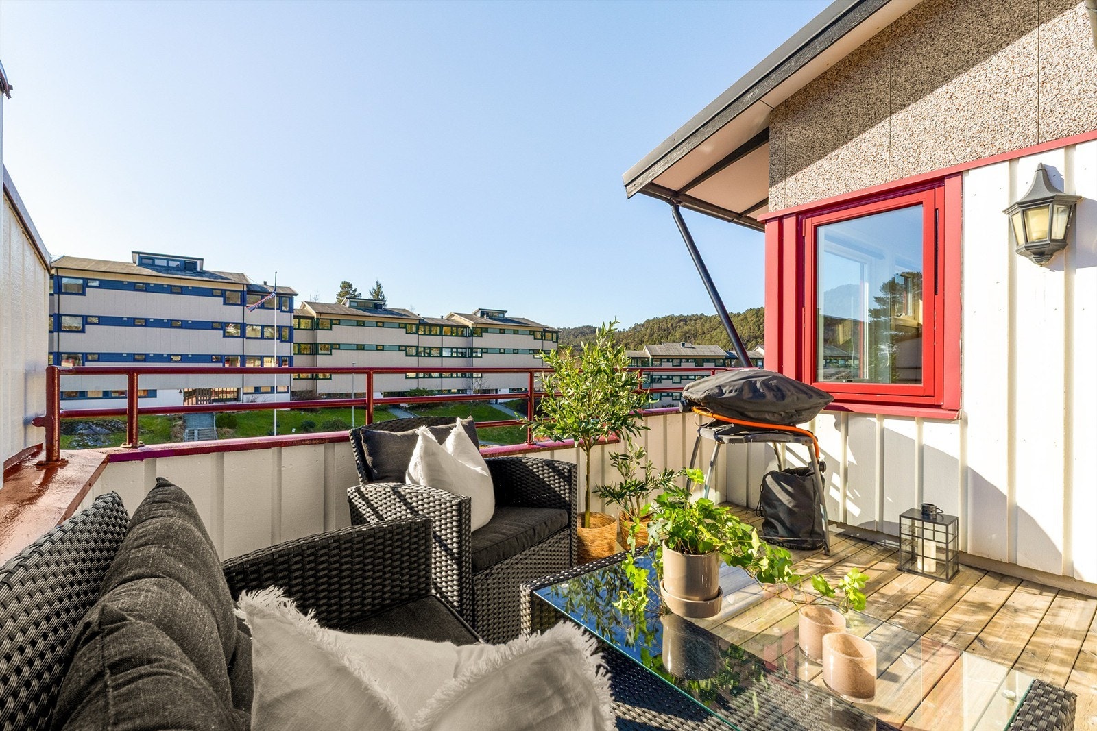 Gode solforhold med vestvendt beliggenhet Galleribilde