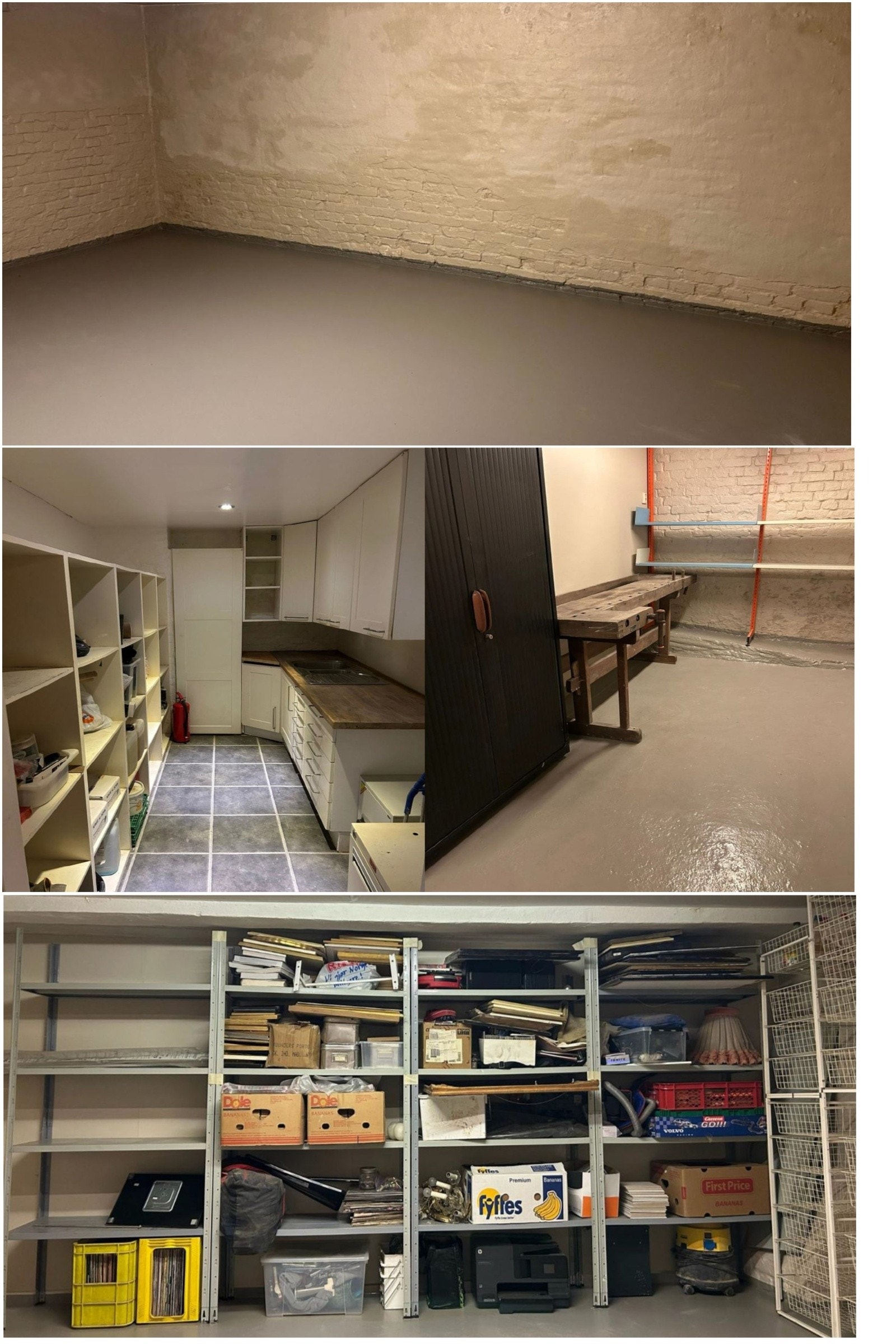 Bilder fra bodplassen. Leiligheten har en stor, tilhørende bod på hele 46 m² Galleribilde
