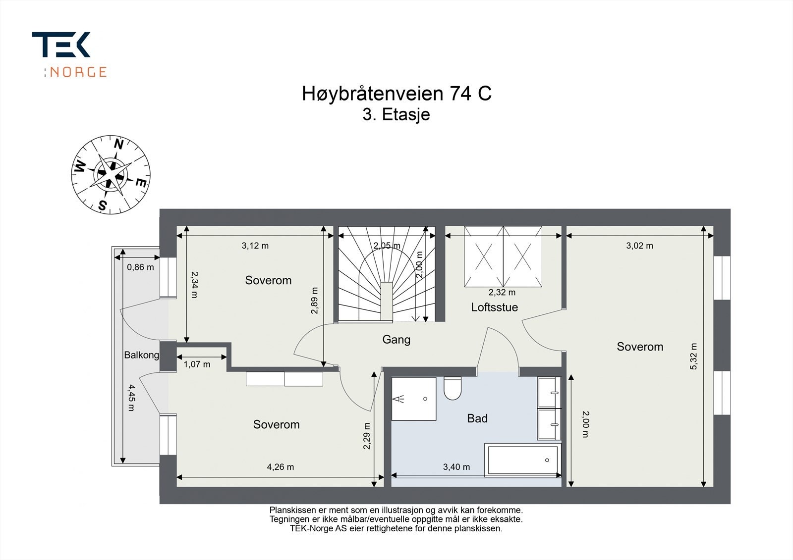 Plantegning 3. etasje. Galleribilde