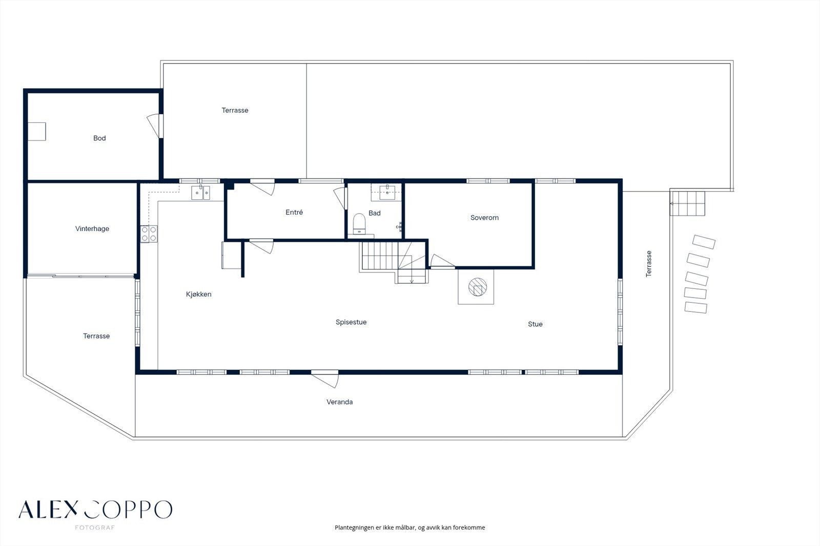 Plantegning føreste etasje. Galleribilde