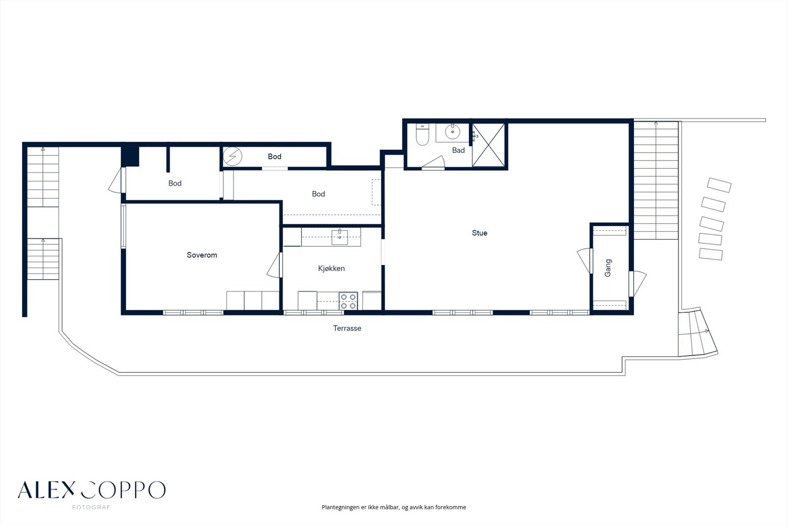 Plantegning underetasje (ikke godkjent for varig opphold). Galleribilde