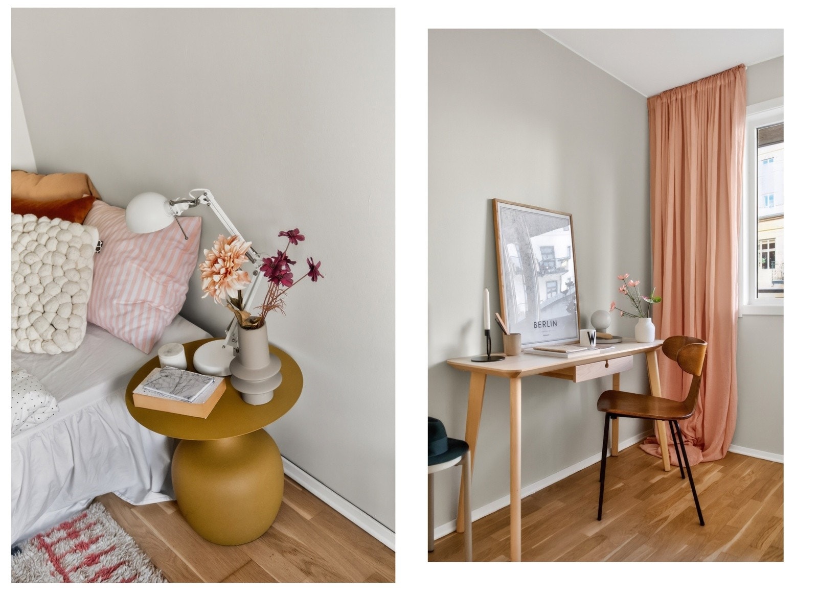 Plass til seng og nattbord. Og skrivebord i enden av rommet. Galleribilde