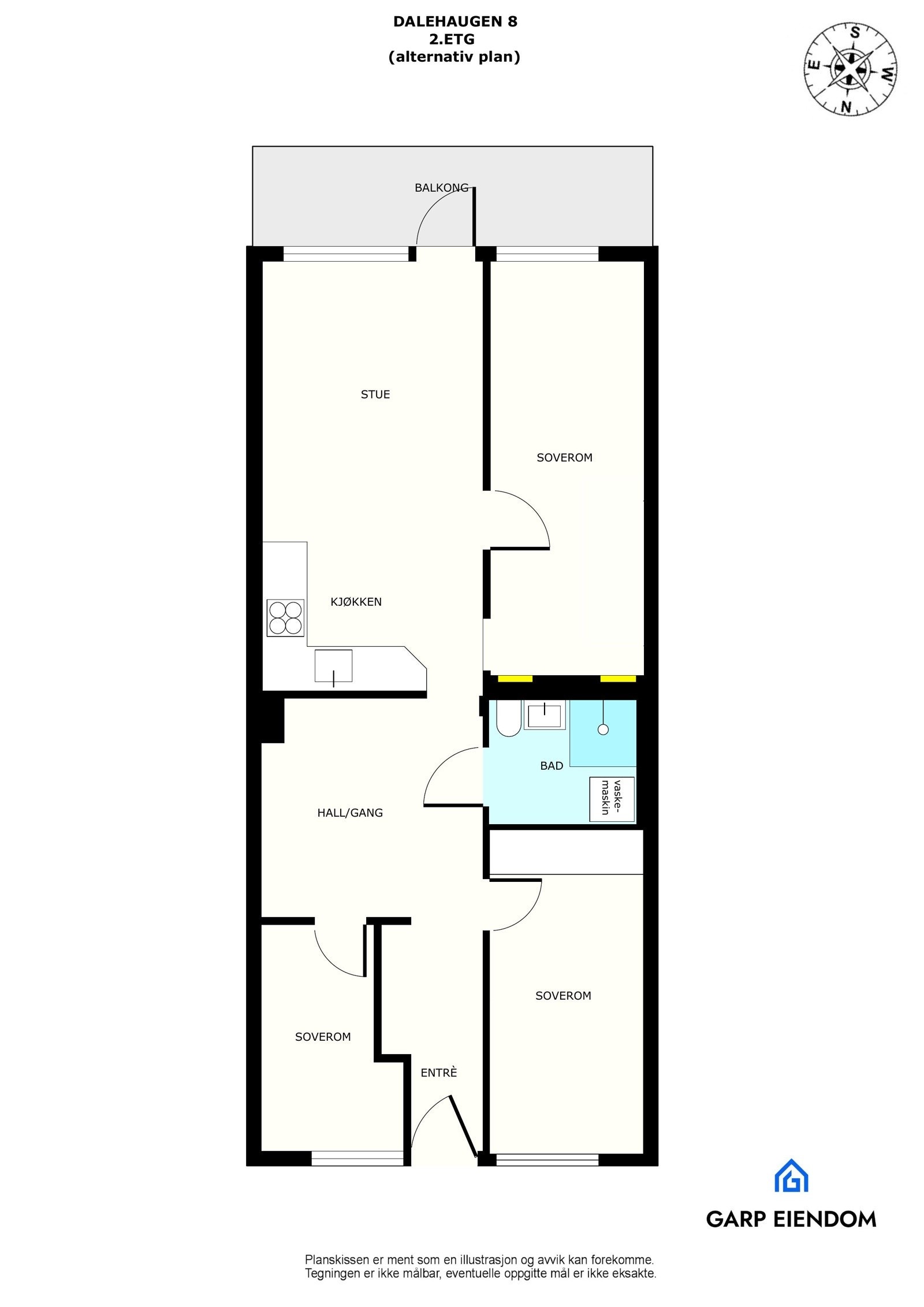 Alternativ plantegning. Galleribilde