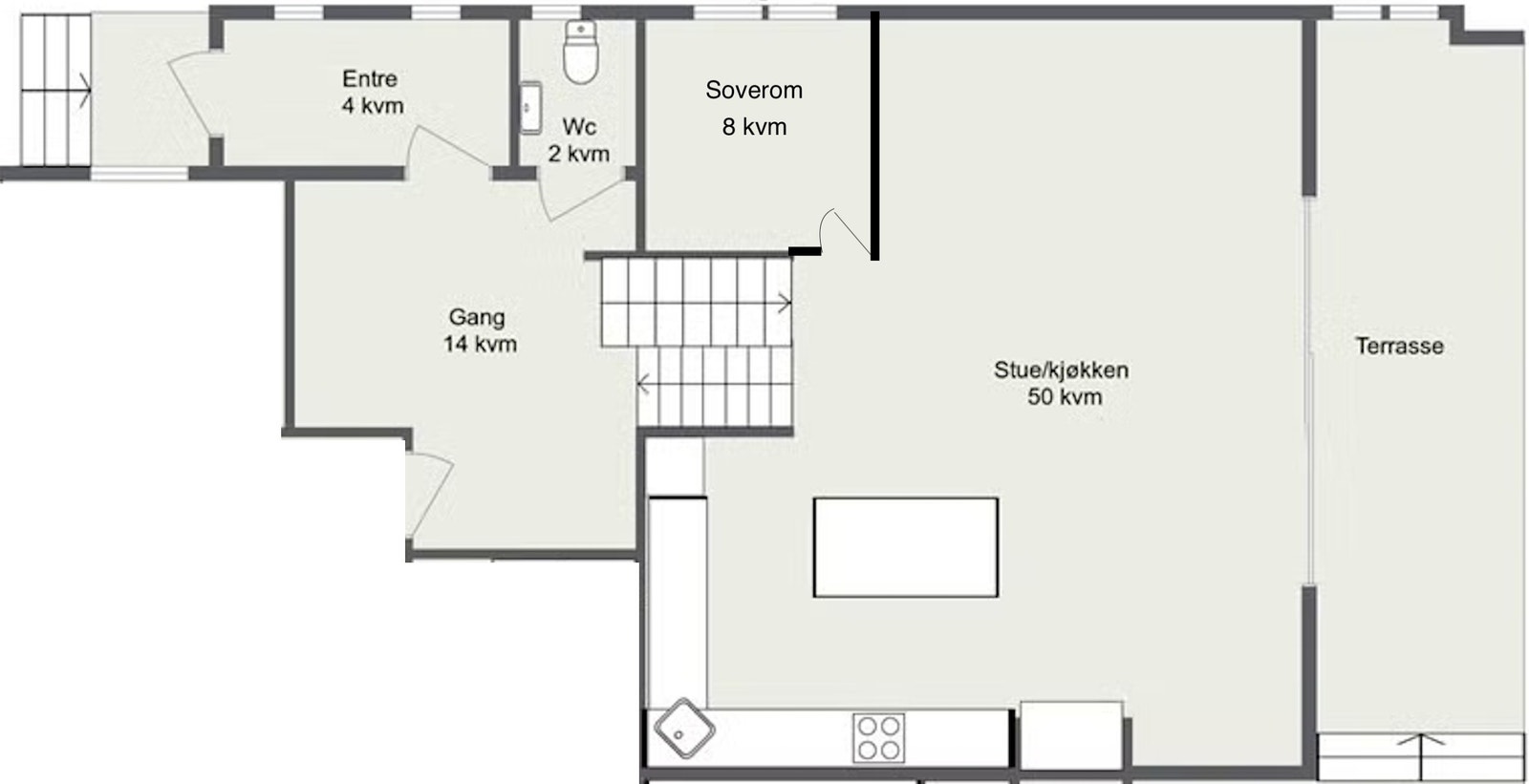 Plantegning 2. etasje Galleribilde