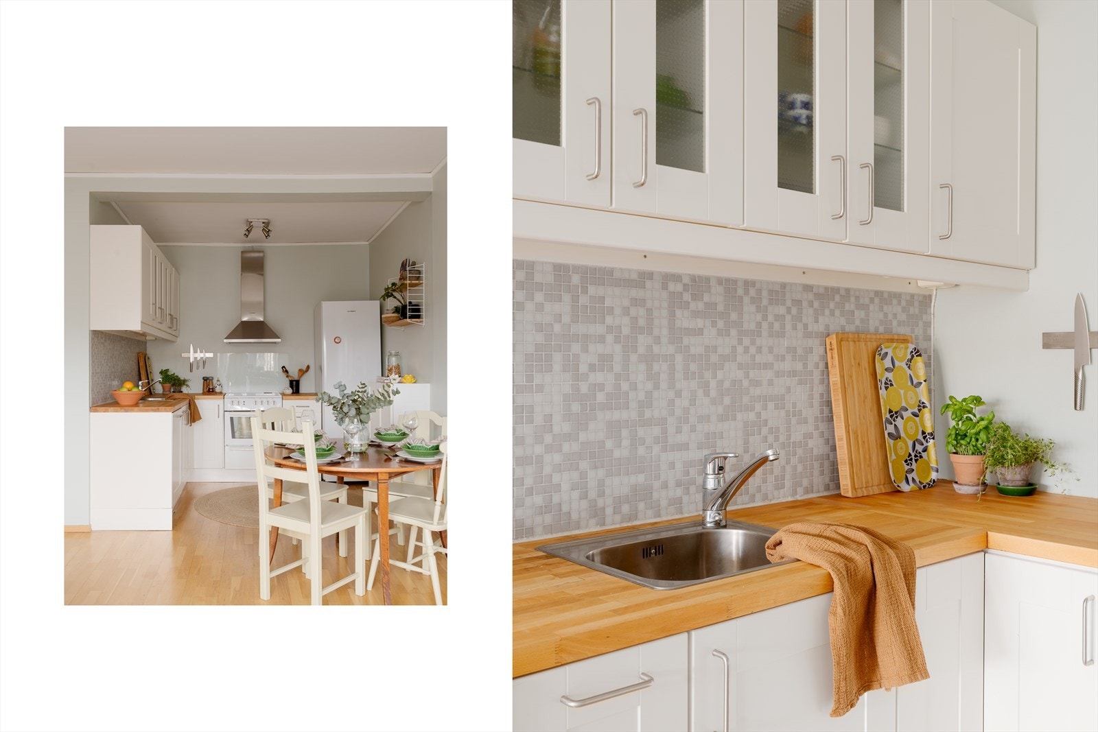 Leiligheten har en åpen og sosial stue-/kjøkkenløsning. Galleribilde