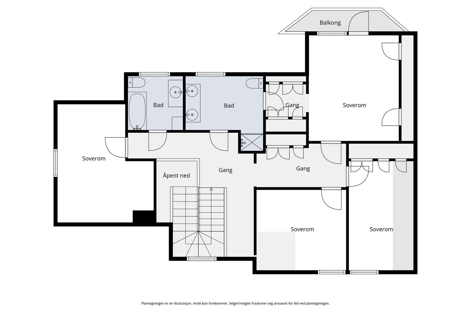 Plantegning 2.etg. Galleribilde