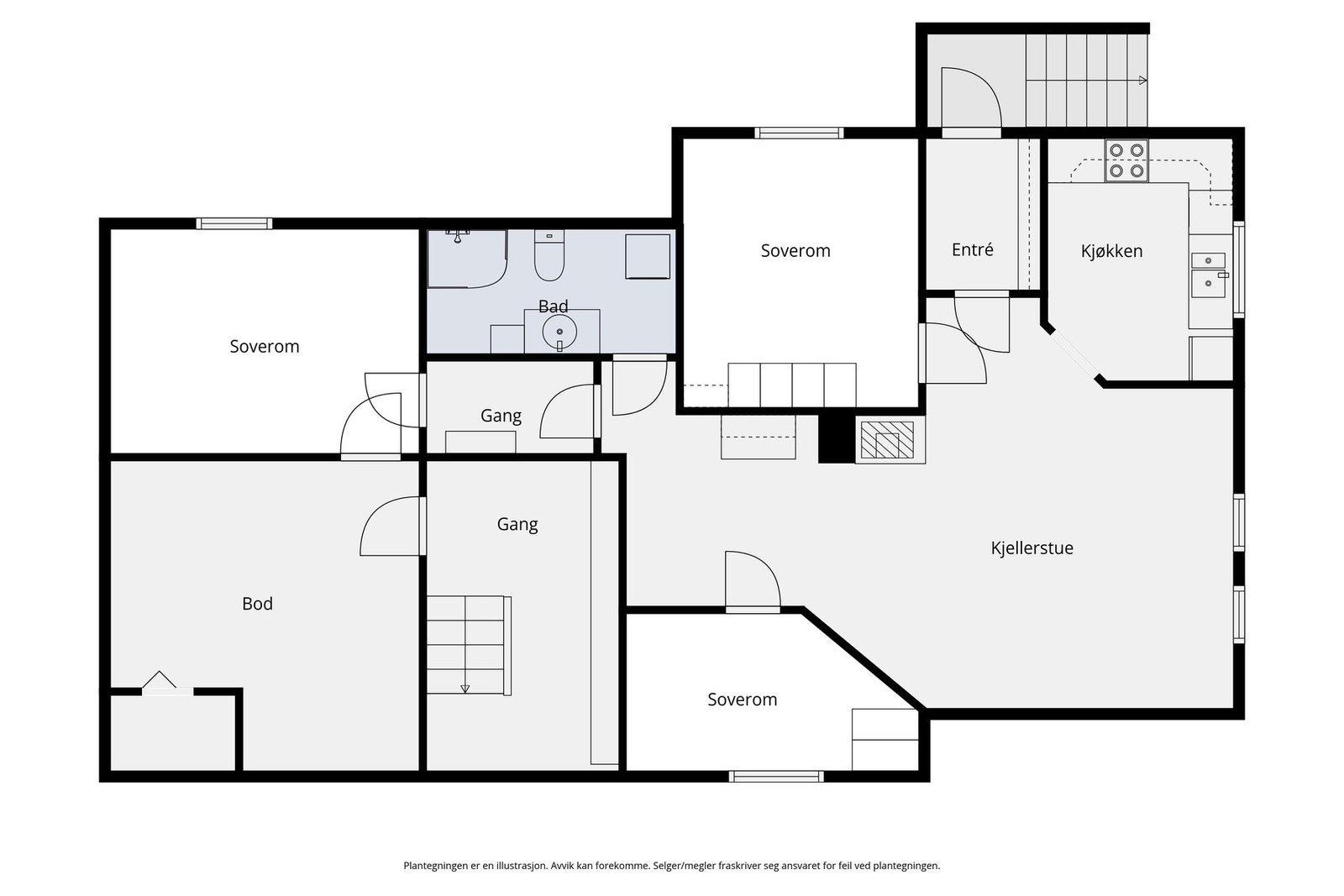 Plantegning kjeller Galleribilde
