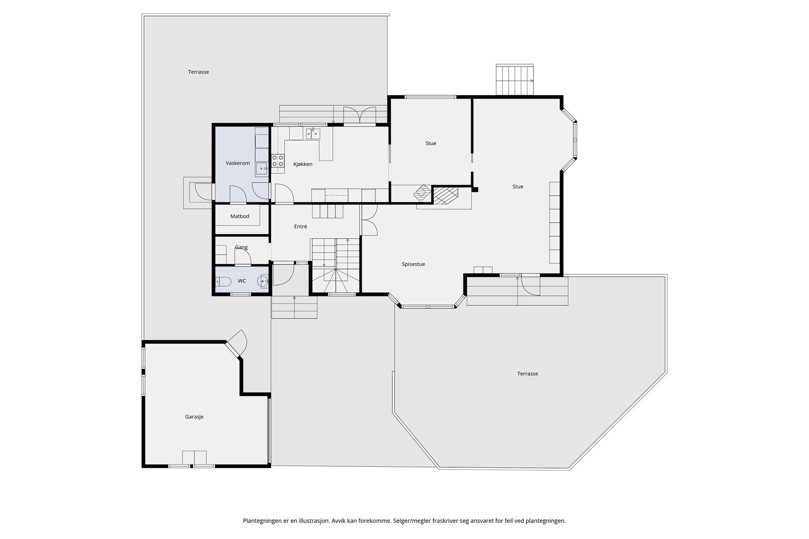 Plantegning 1.etg Galleribilde