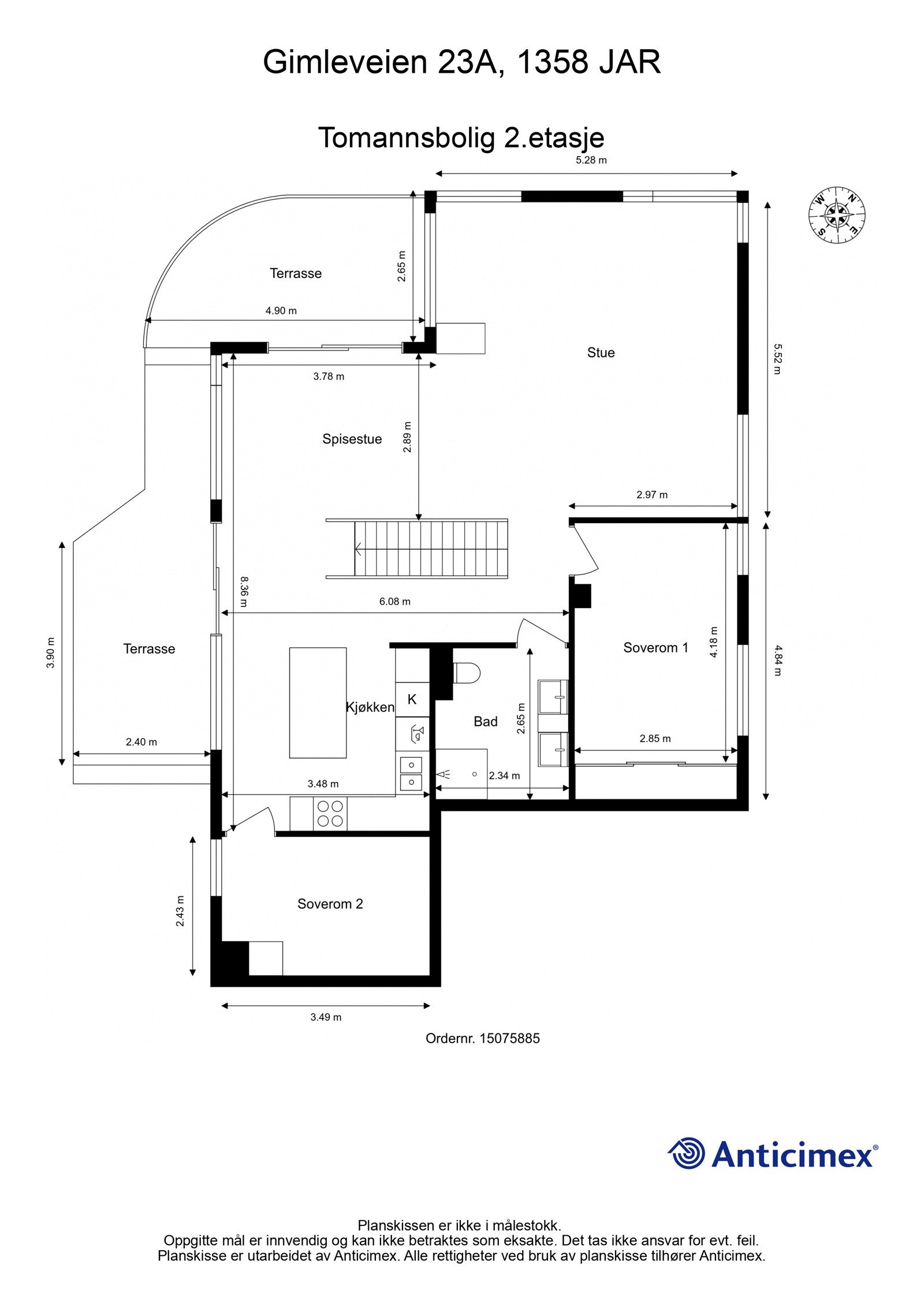 Plantegning 2.etg Galleribilde