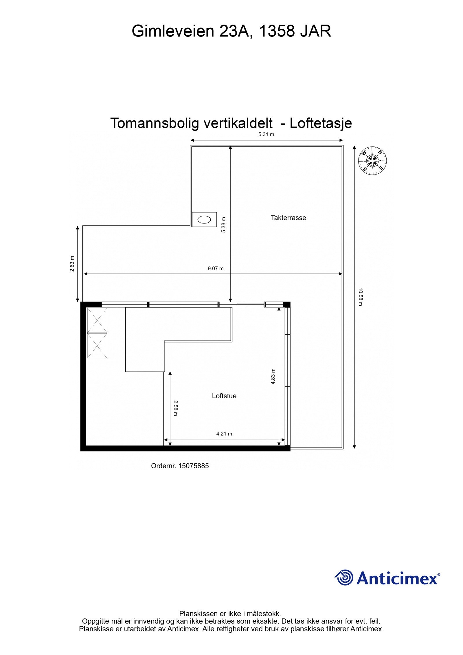 Plantegning 3.etasje Galleribilde