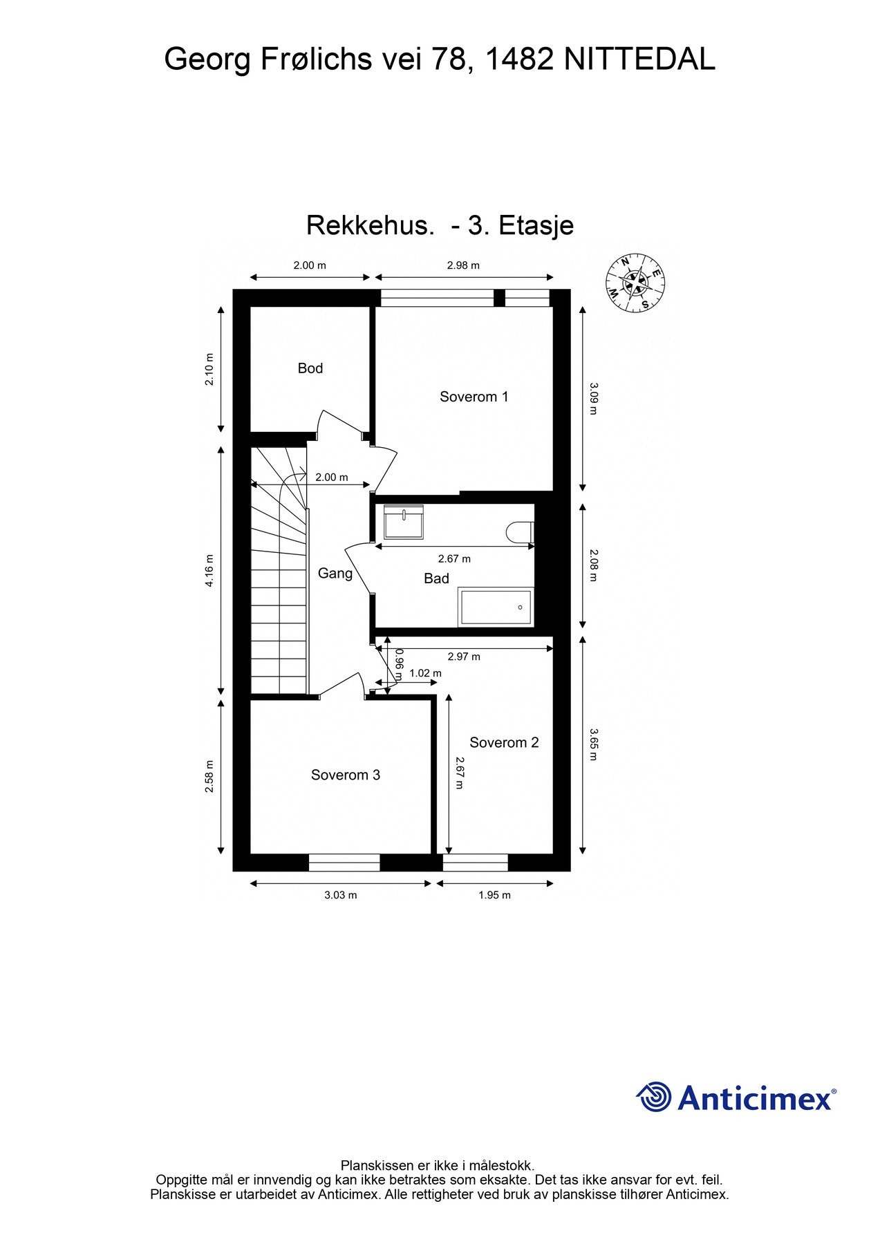 Planløsning 3. etasje. Galleribilde
