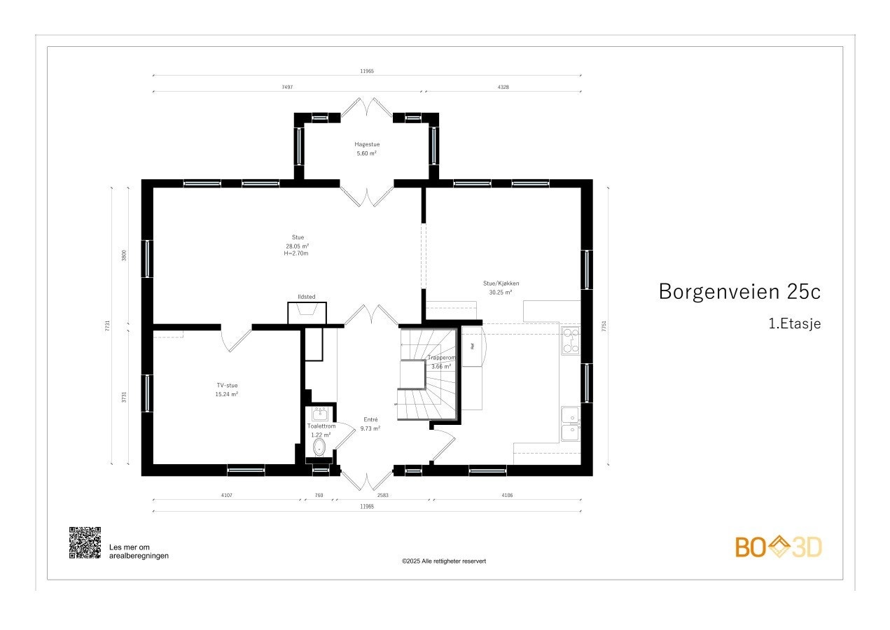 Plantegning 1. etg Galleribilde