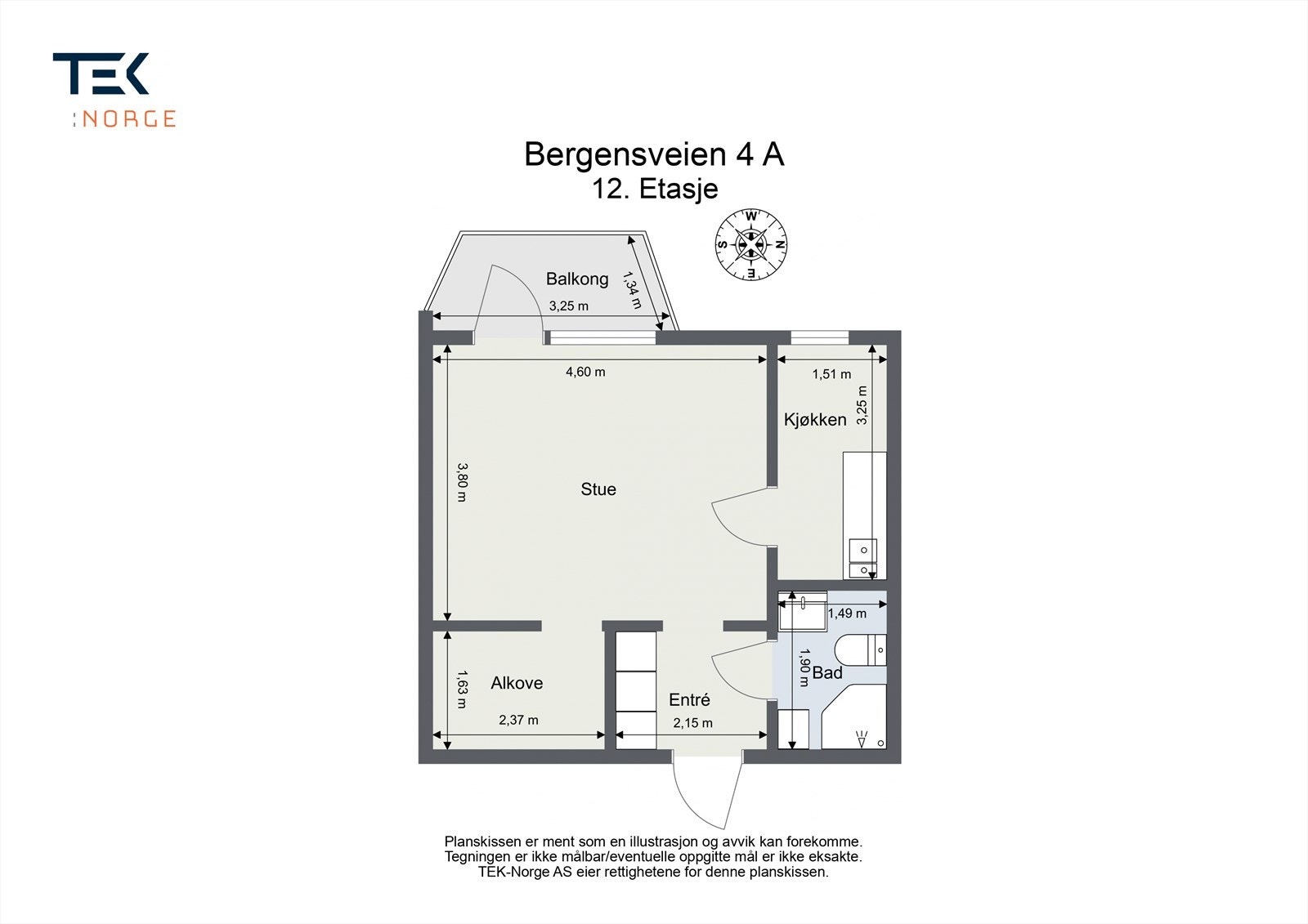 Bergensveien 4 A - 2D - 12. Etasje Galleribilde