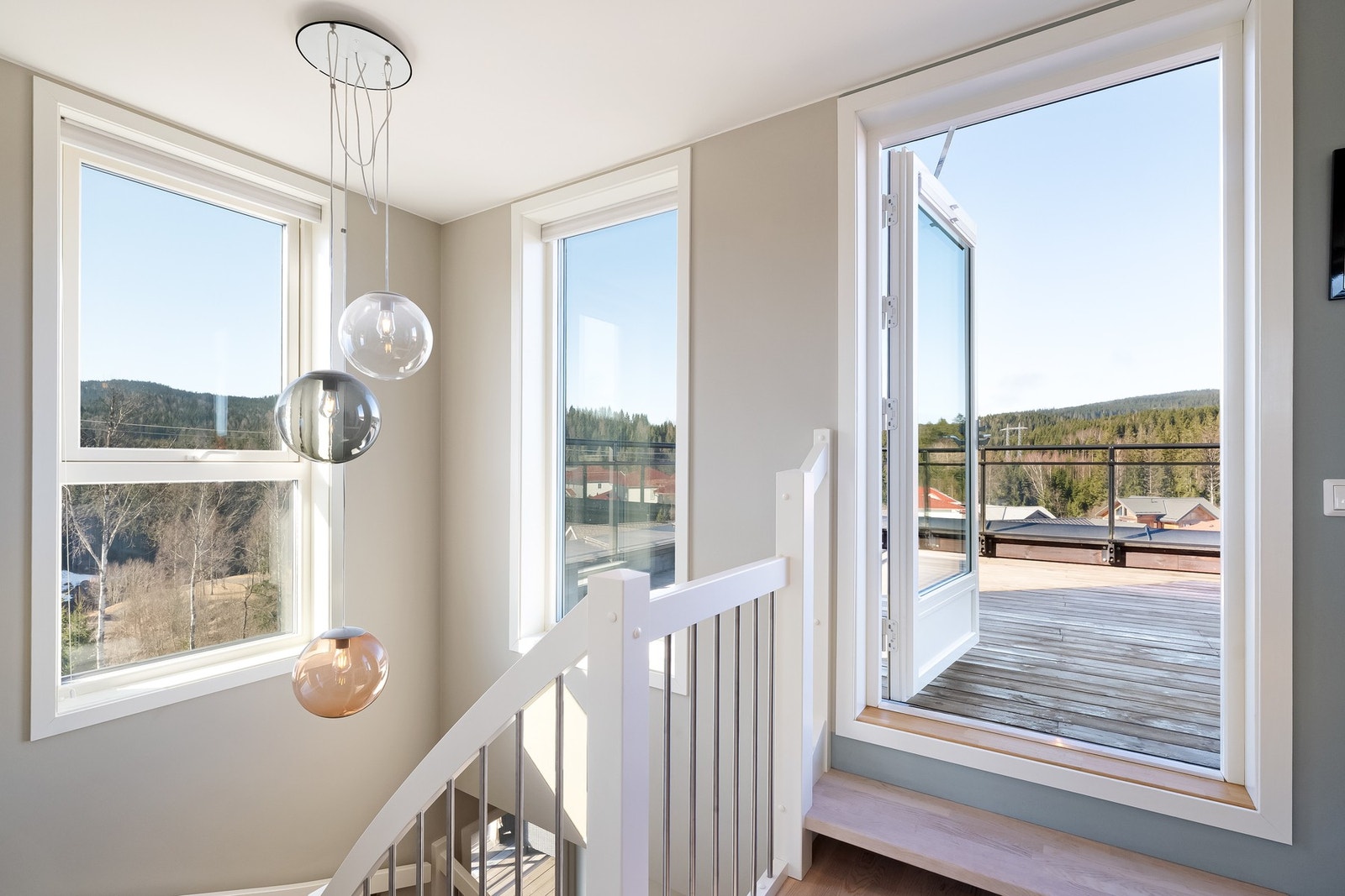 Her får du takterrasse på hver sin side. Galleribilde