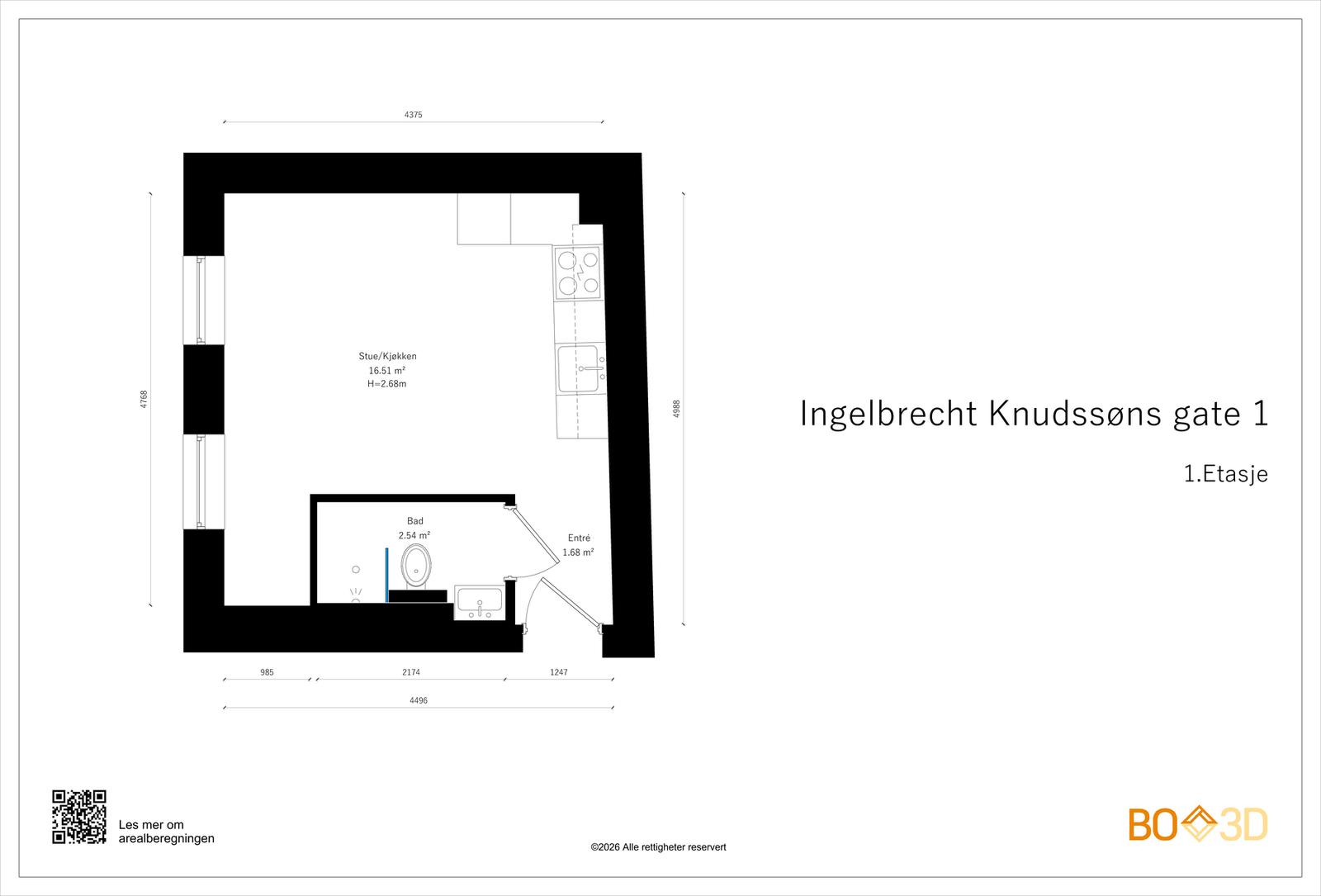 Godt utnyttet og arealeffektiv planløsning Galleribilde