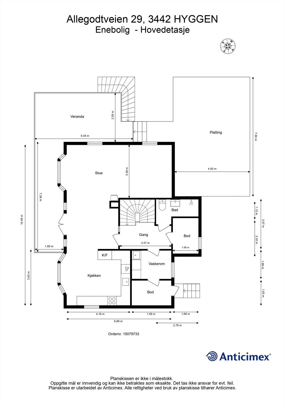 Plantegning 1.etasje Galleribilde