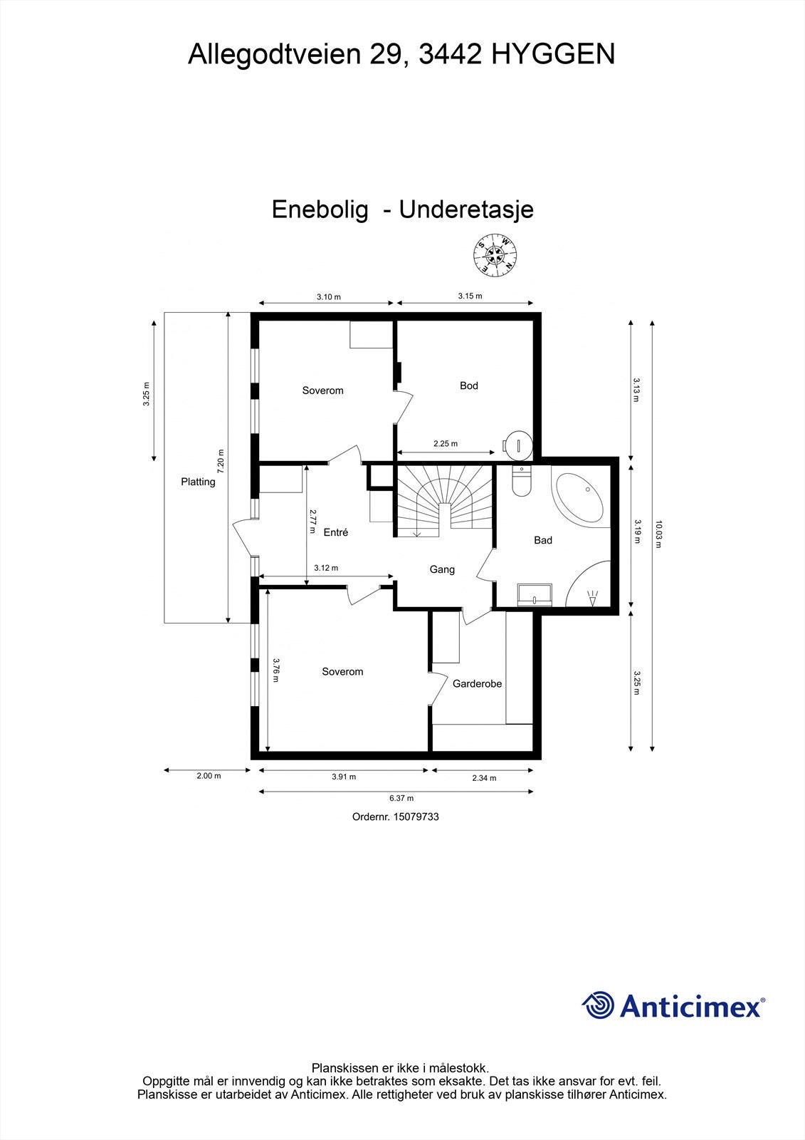 Plantegning underetasje Galleribilde