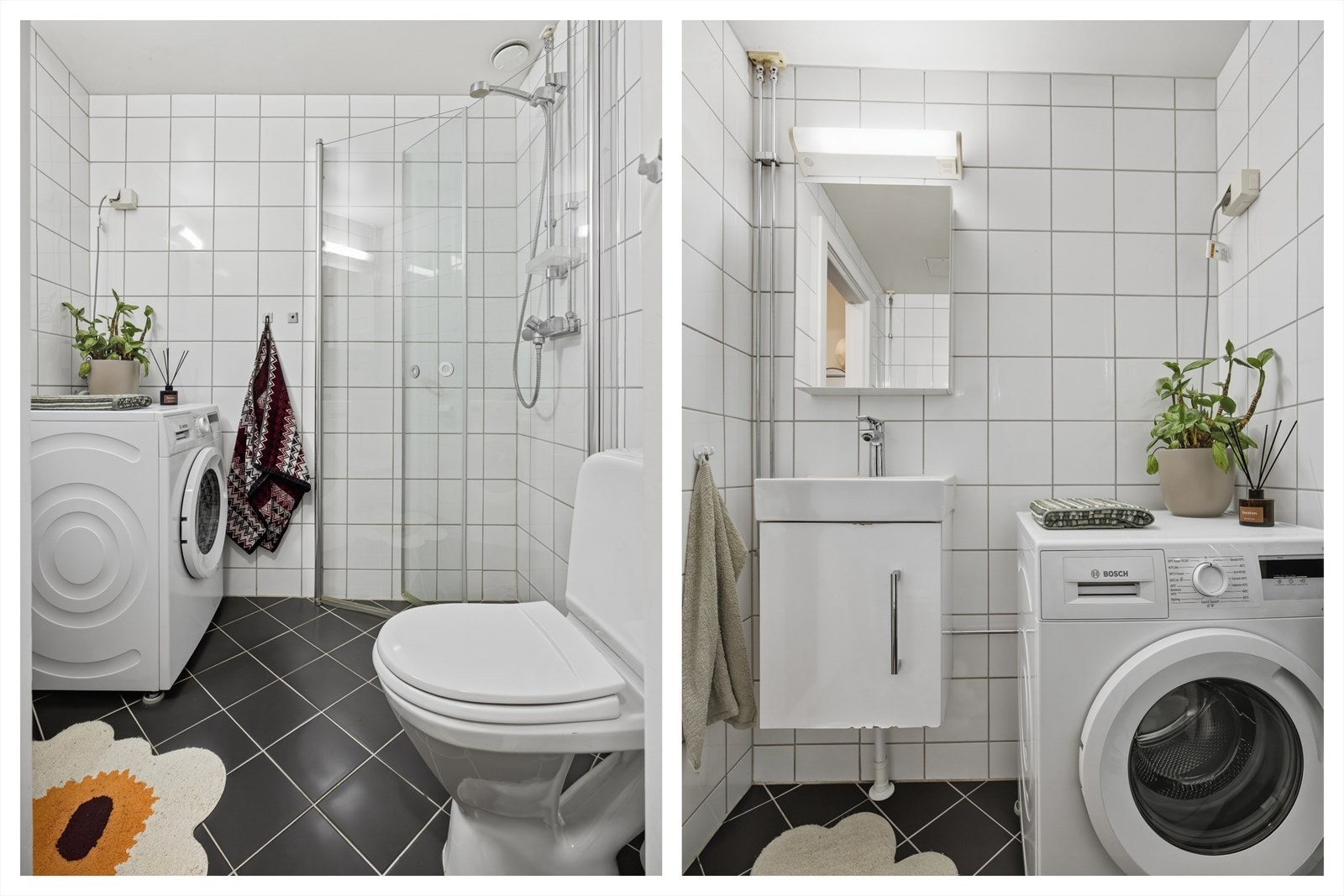 Badet er tilrettelagt med opplegg for vaskemaskin Galleribilde