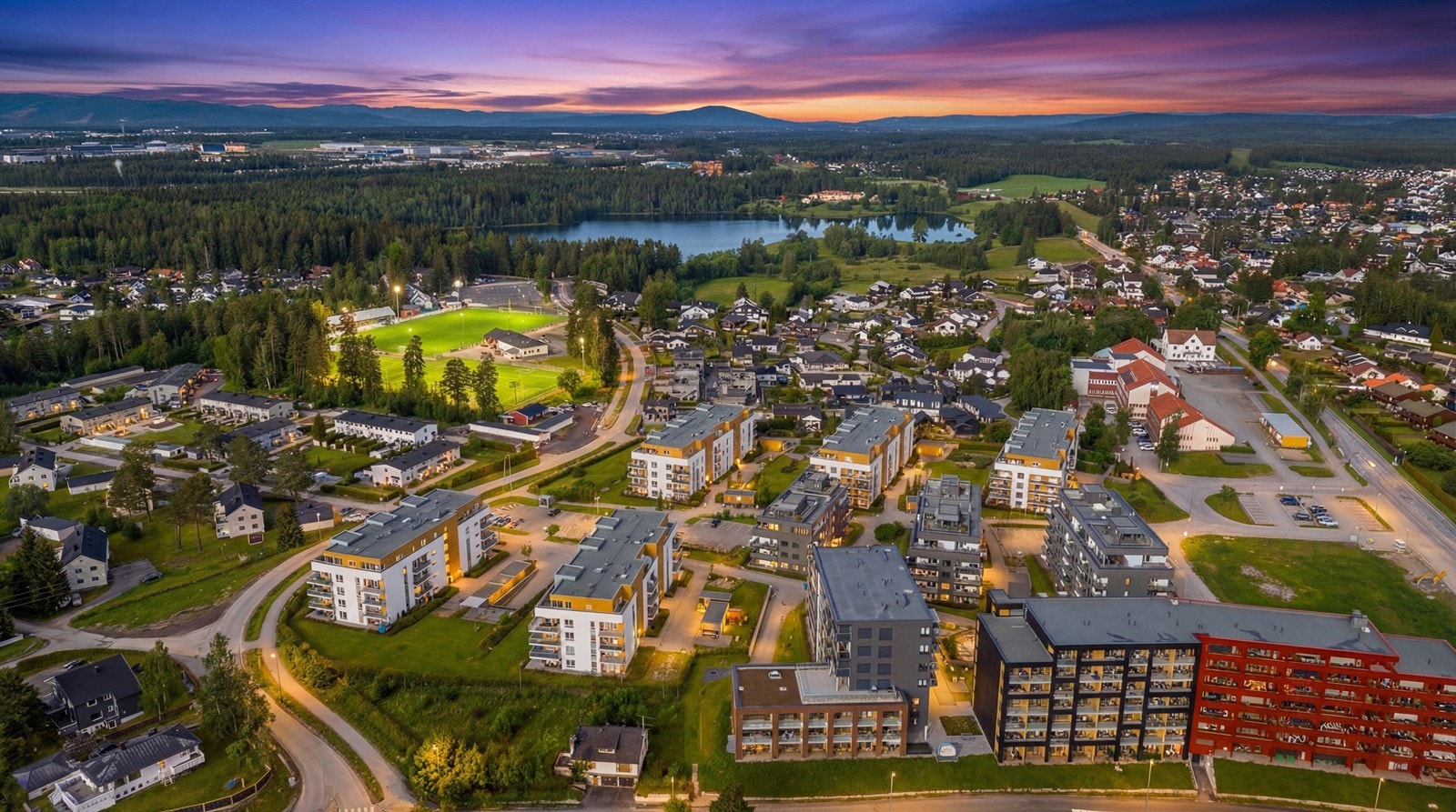 Originalt dronebildet er fra vinterstid. Avvik kan forekomme Galleribilde
