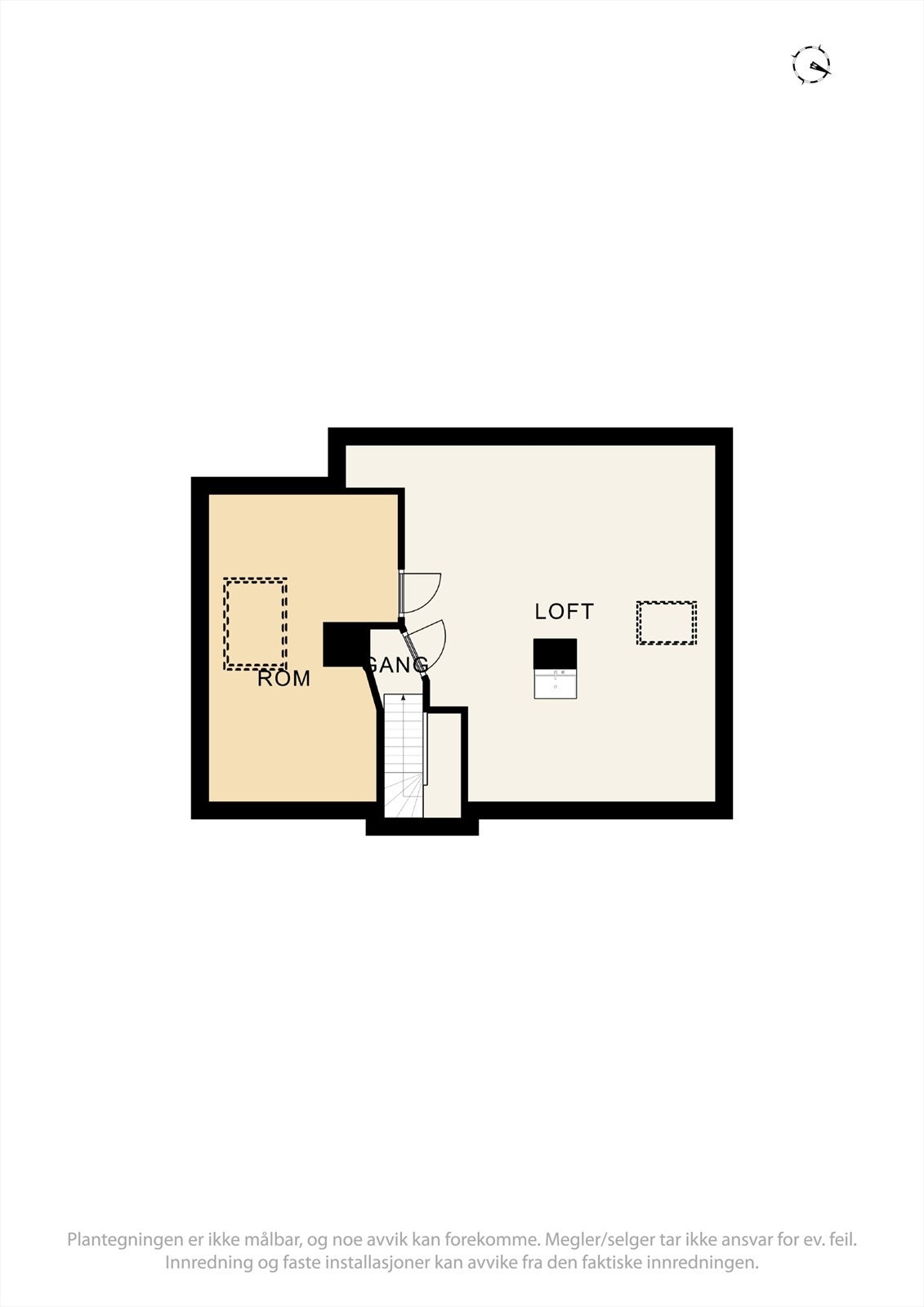 Plantegning loft Galleribilde
