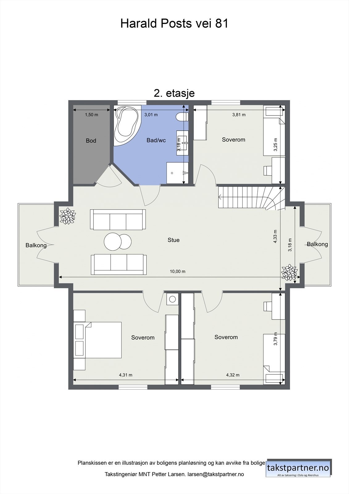 Planskisse 2. etasje. Galleribilde