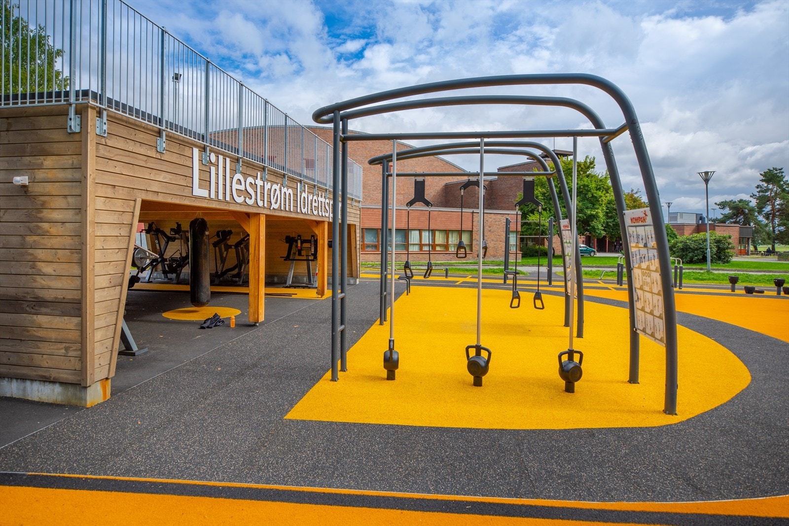 Lillestrøm treningspark på ca. 900m² åpnet i 2020. Galleribilde