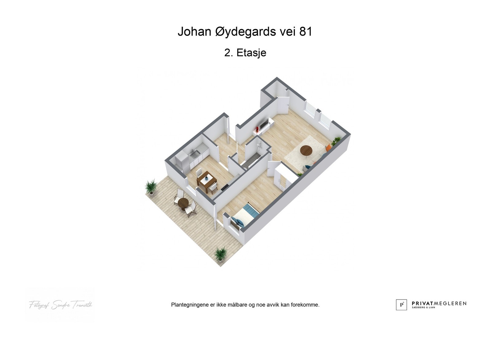 - 3D plantegning (ikke målbart) - Galleribilde