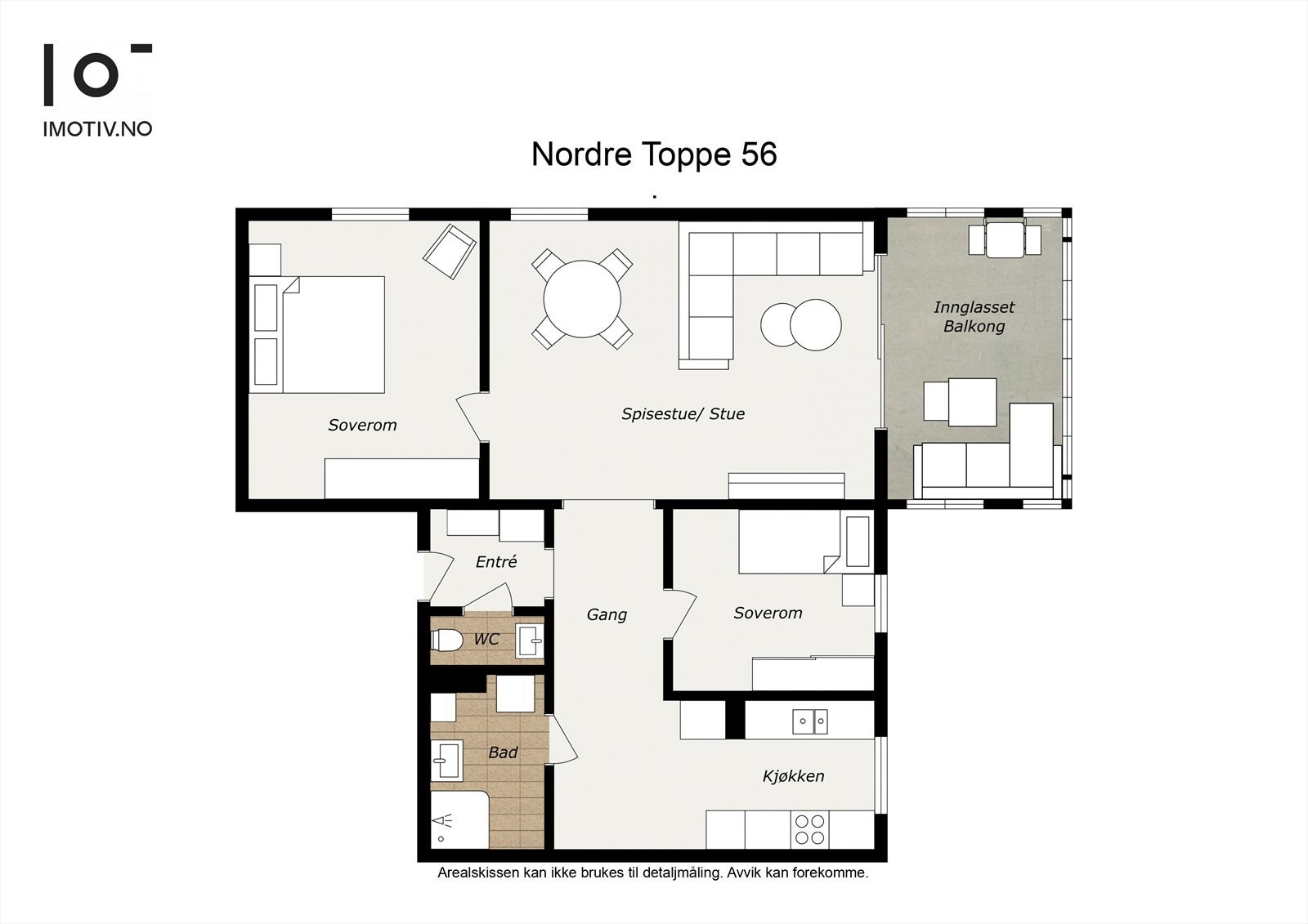 - Plantegning. I tillegg disponerer leiligheten to eksterne boder - Galleribilde