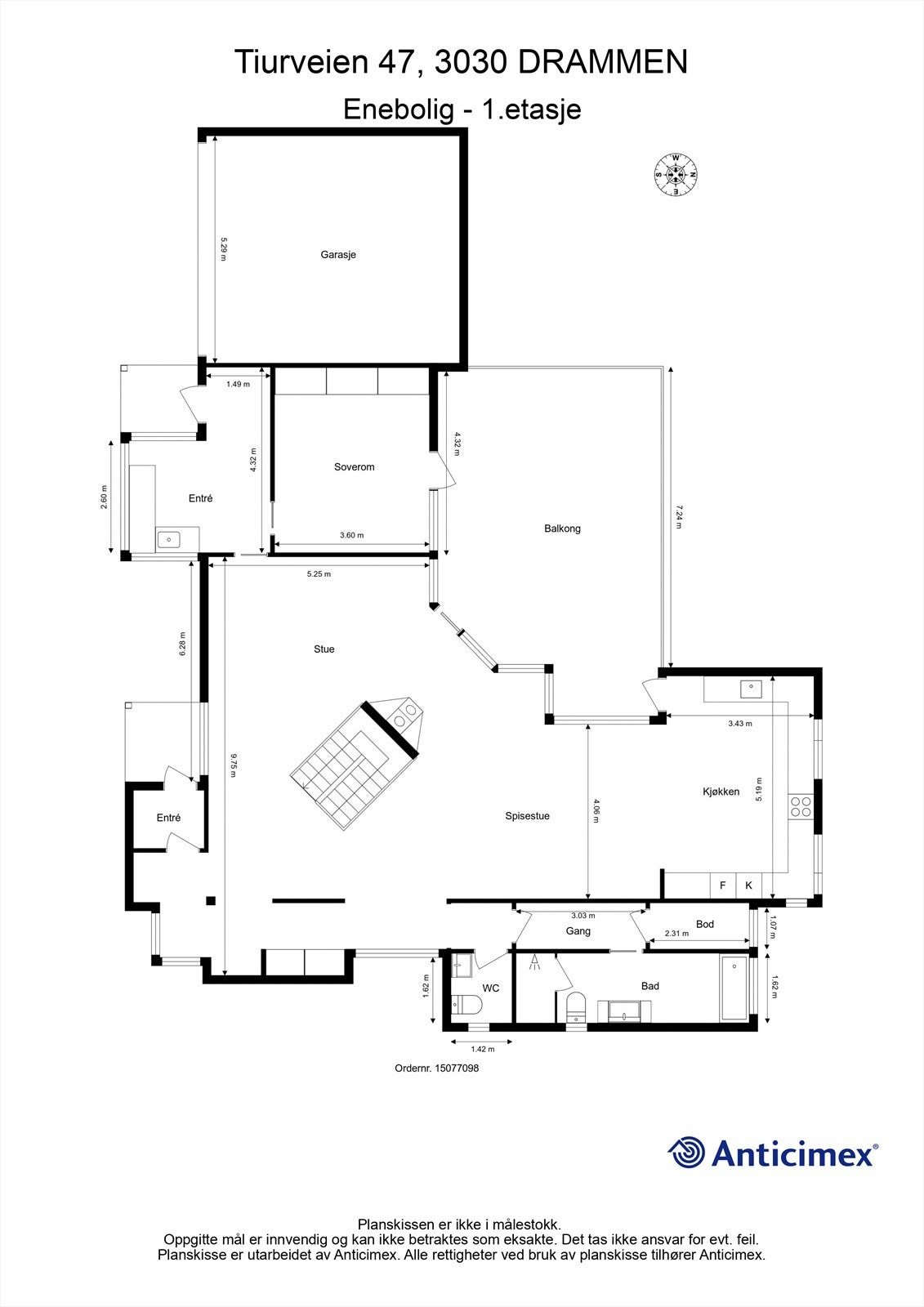 Plantegning - 1.etasje Galleribilde