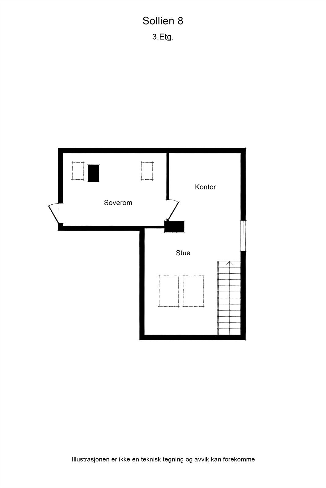 Skisse loft. Galleribilde