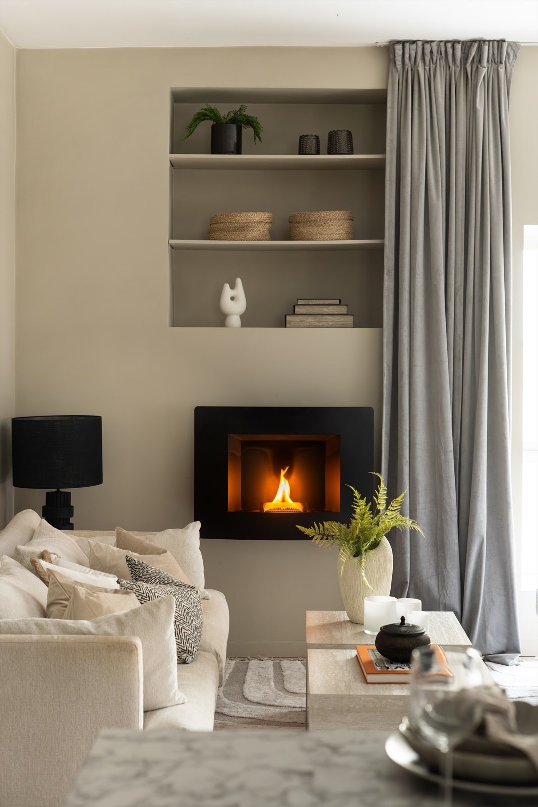 Koselig med peis (tenderflame). Galleribilde