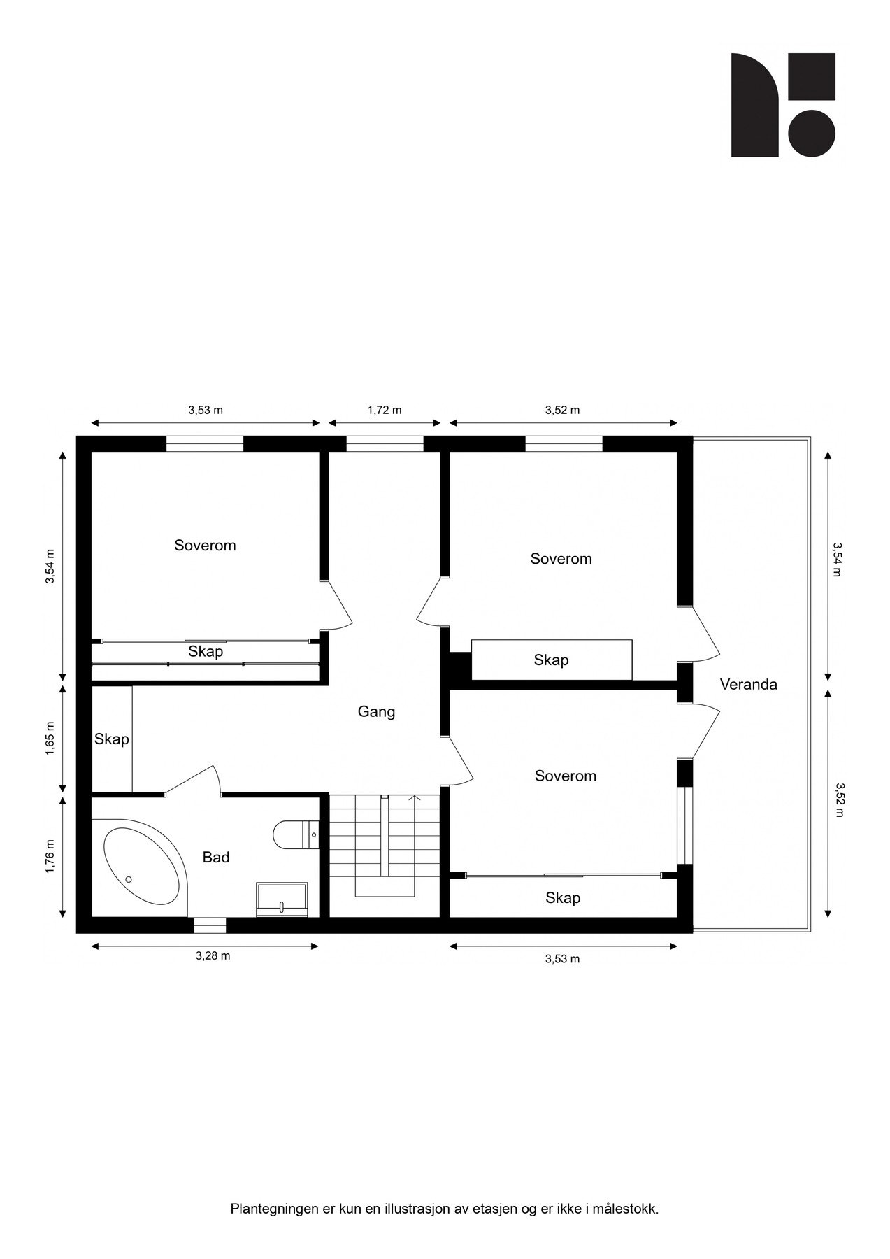 Plantegning 2. etasje. Galleribilde