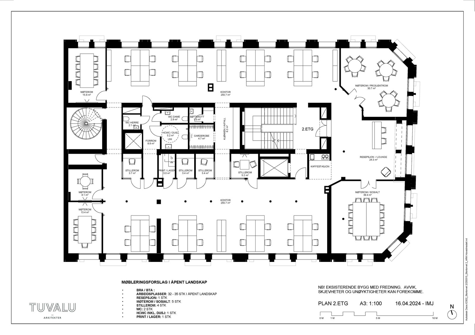 Planløsning 2.etg Galleribilde