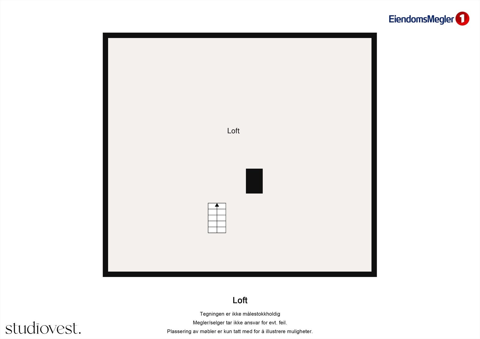 Planskisse Loft 2D Galleribilde