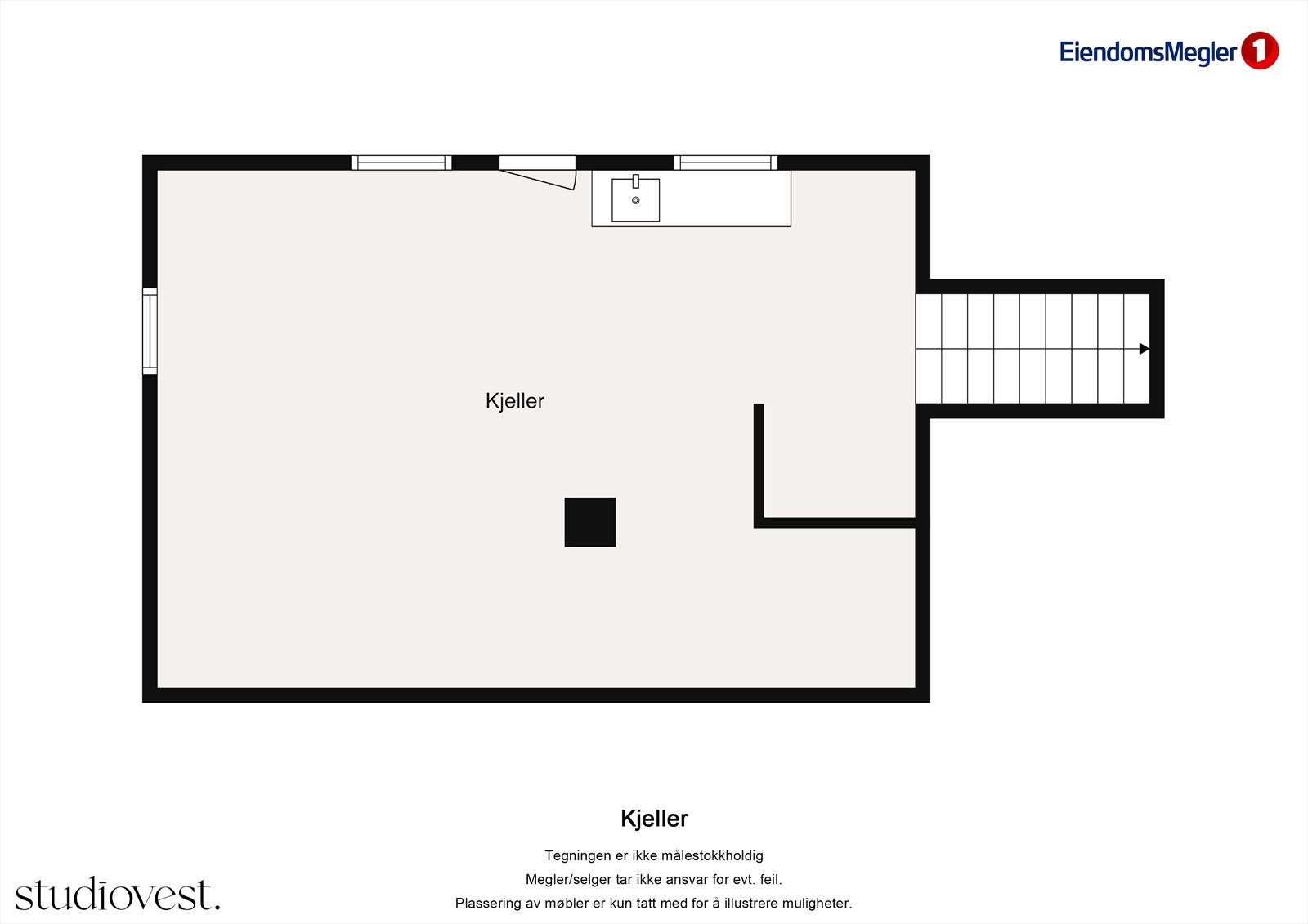 Planskisse kjeller 2D Galleribilde