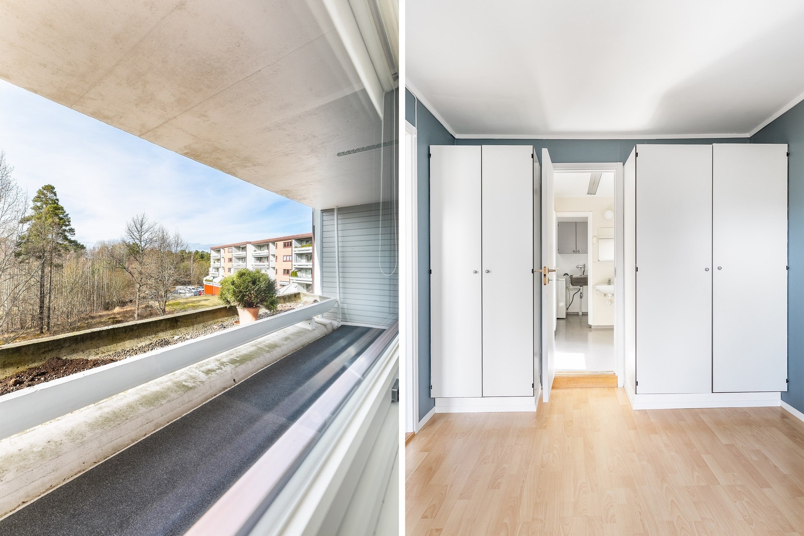 Dør mellom hovedsoverommet og badet er meget praktisk i det daglige. Galleribilde