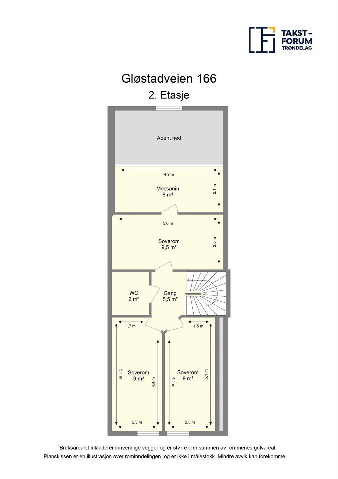 Planskisse 2.etasje. Galleribilde
