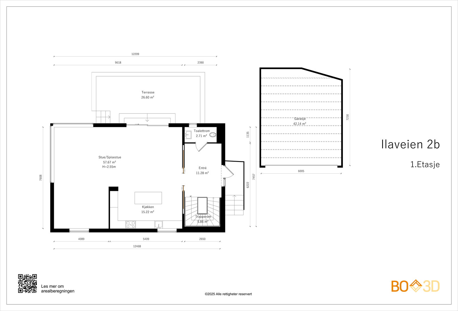 Plantegning 1. etasje Galleribilde