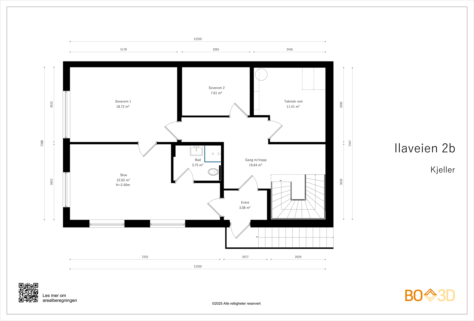Plantegning underetasje Galleribilde