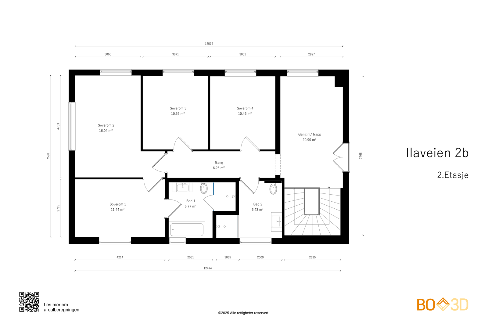 Plantegning 2. etasje Galleribilde