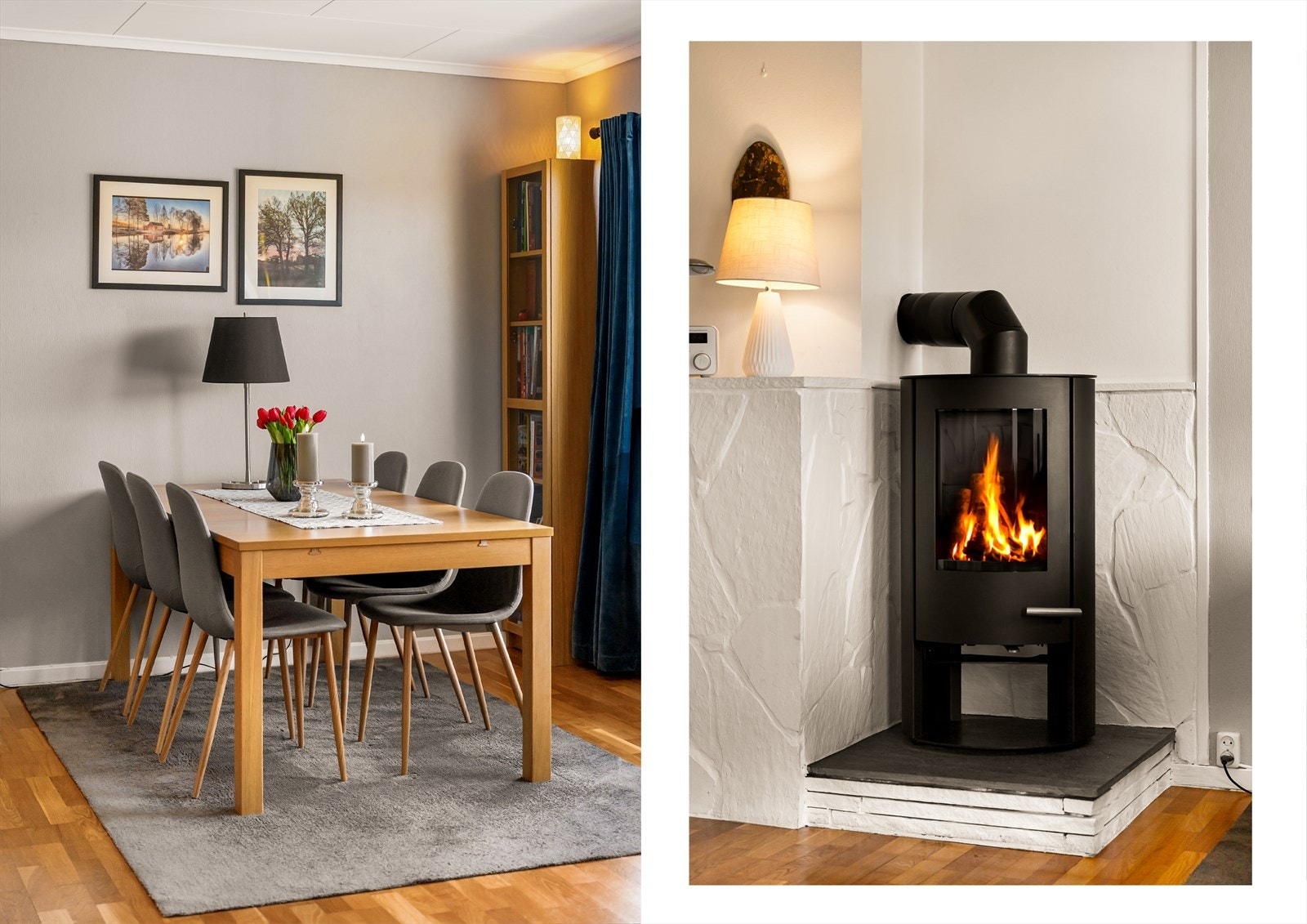 Vedovnen gir en lun og behagelig atmosfære på kalde dager. Galleribilde