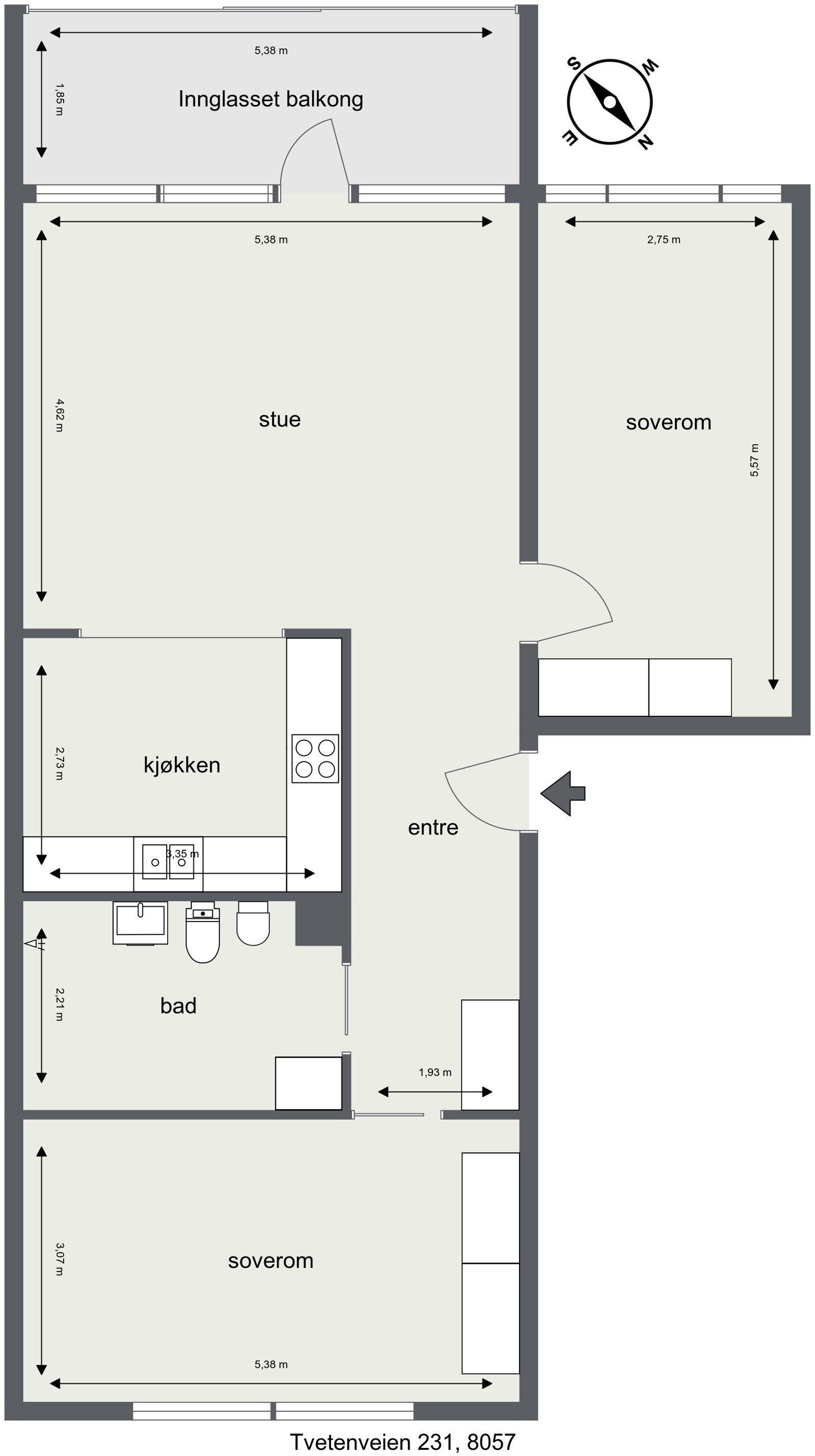 Tvetenveien 231, 8057 - planskisse Galleribilde