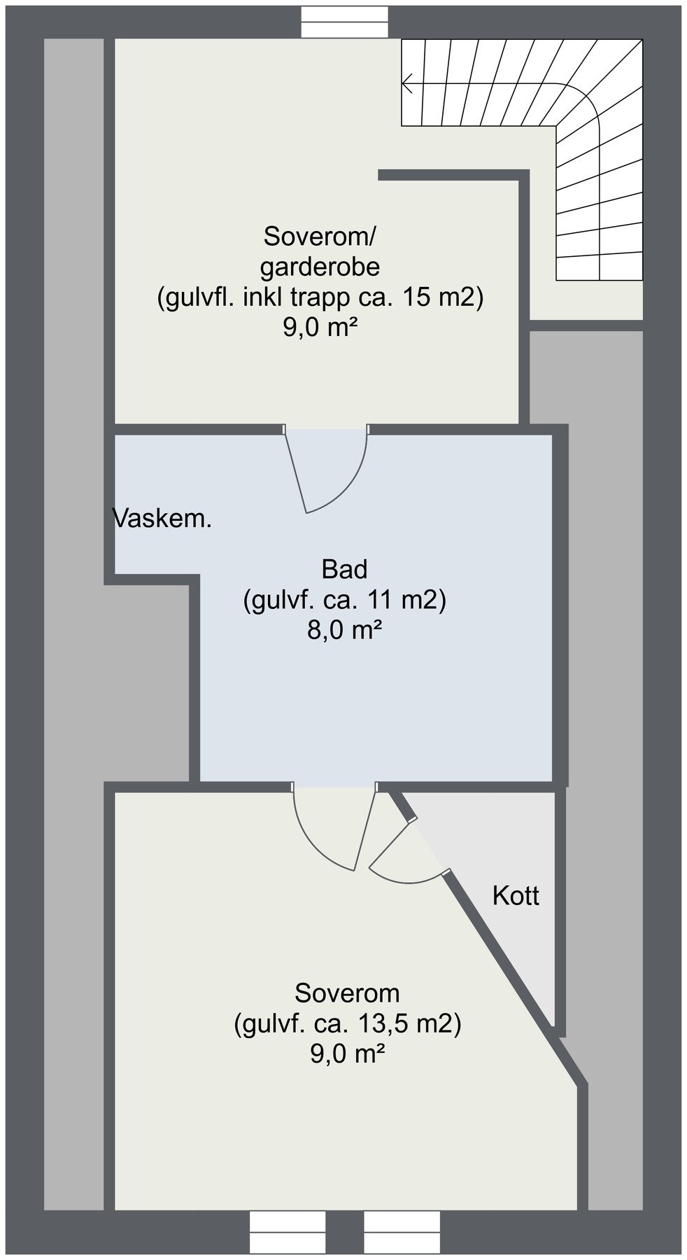 Planskisse loft. Galleribilde