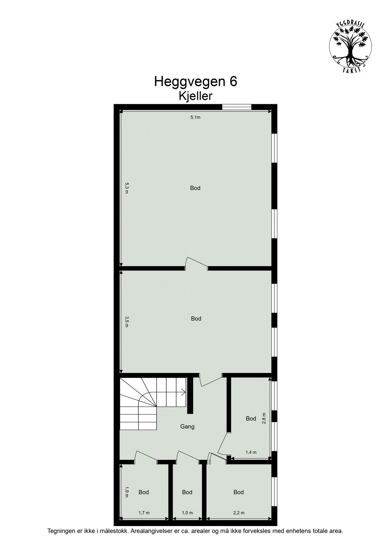 Planskisse kjeller. Galleribilde