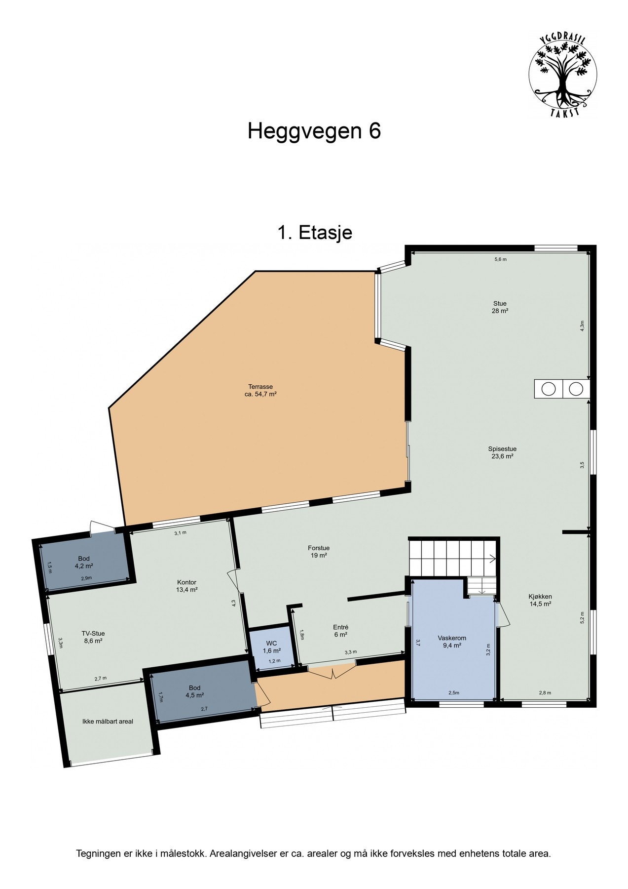 Planskisse hovedplan. Galleribilde