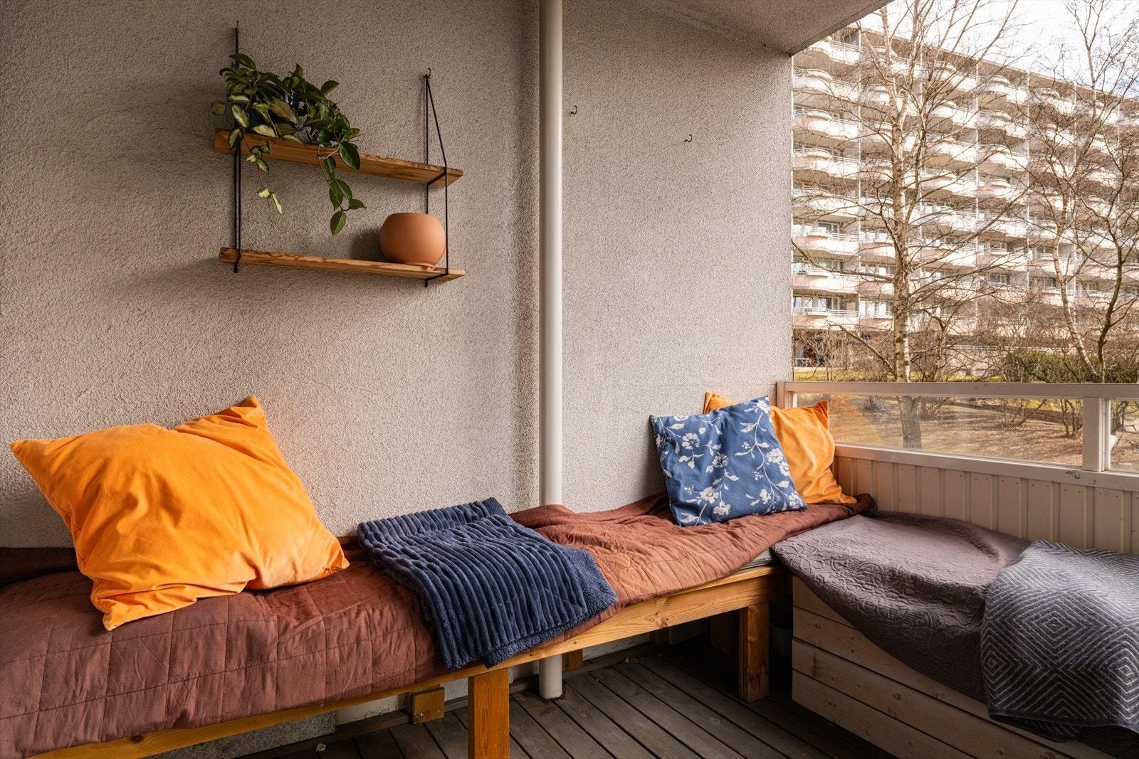 Lun og skjermet balkong på 5m². Galleribilde