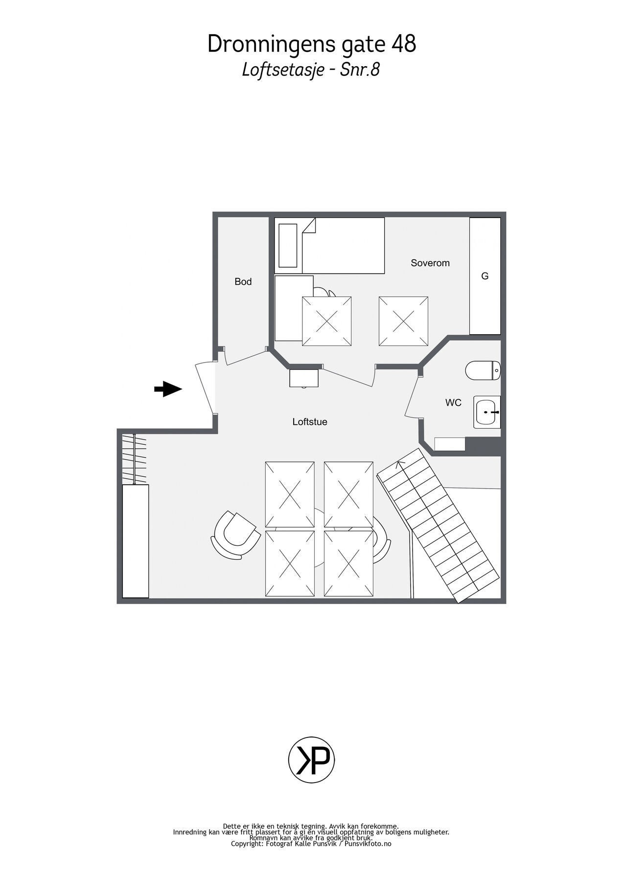 Plantegning - Loftsetasje Galleribilde