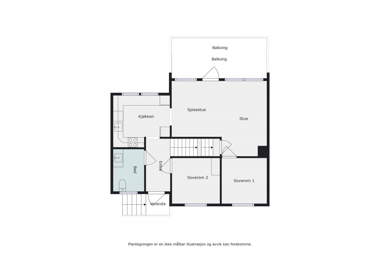 Plantegning 1.etg Galleribilde