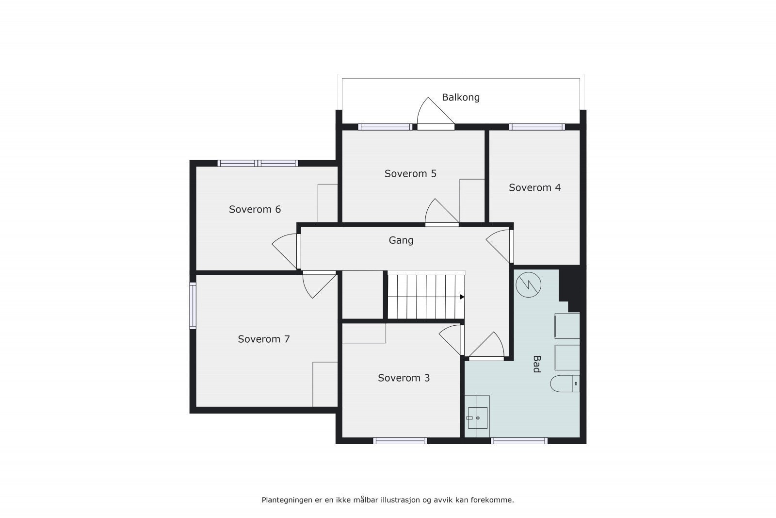 Plantegning 2.etg Galleribilde